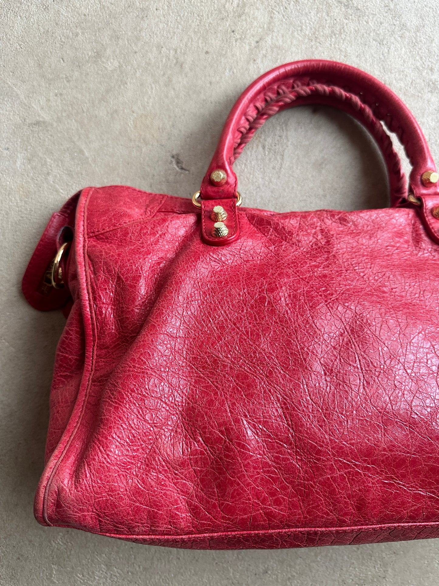 Vintage Red Balenciaga City Bag