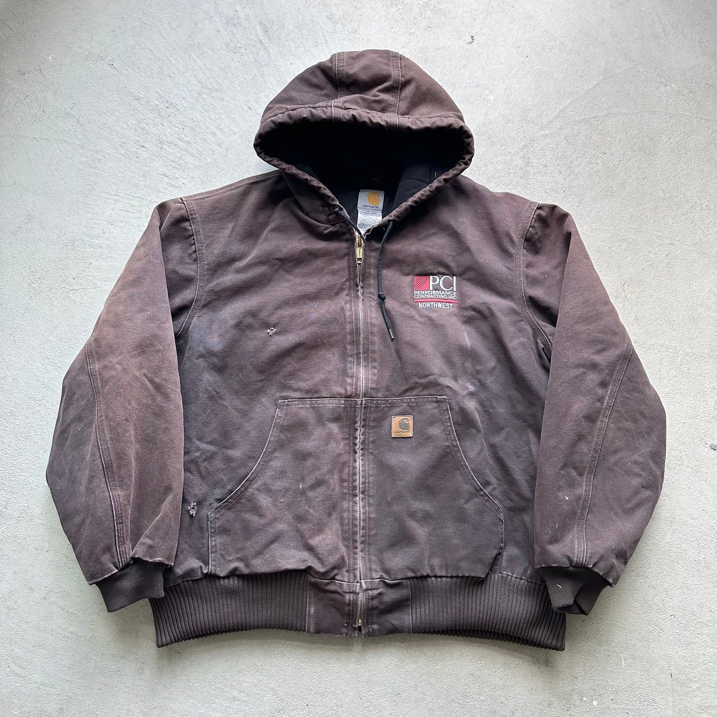 Vintage Carhartt Brown Hooded Jacket - XL