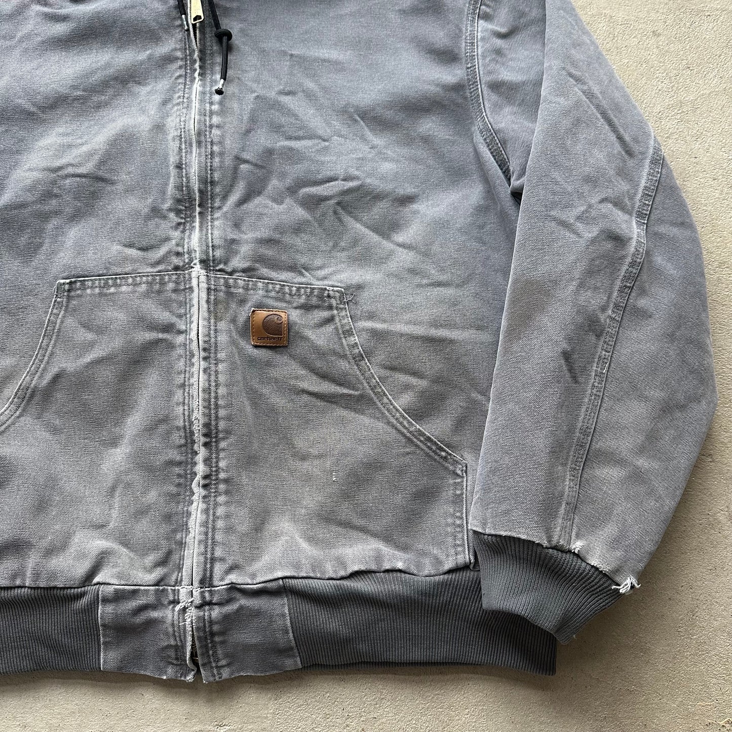 Vintage Carhartt Grey Hooded Jacket - XL