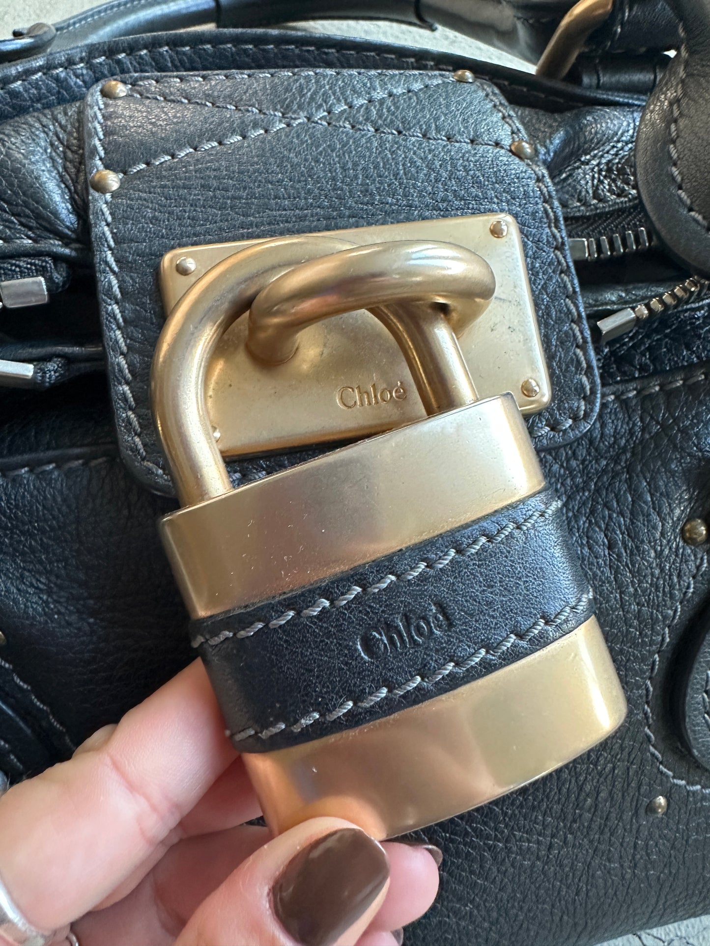 Vintage Black Chloé Paddington Shoulder Bag