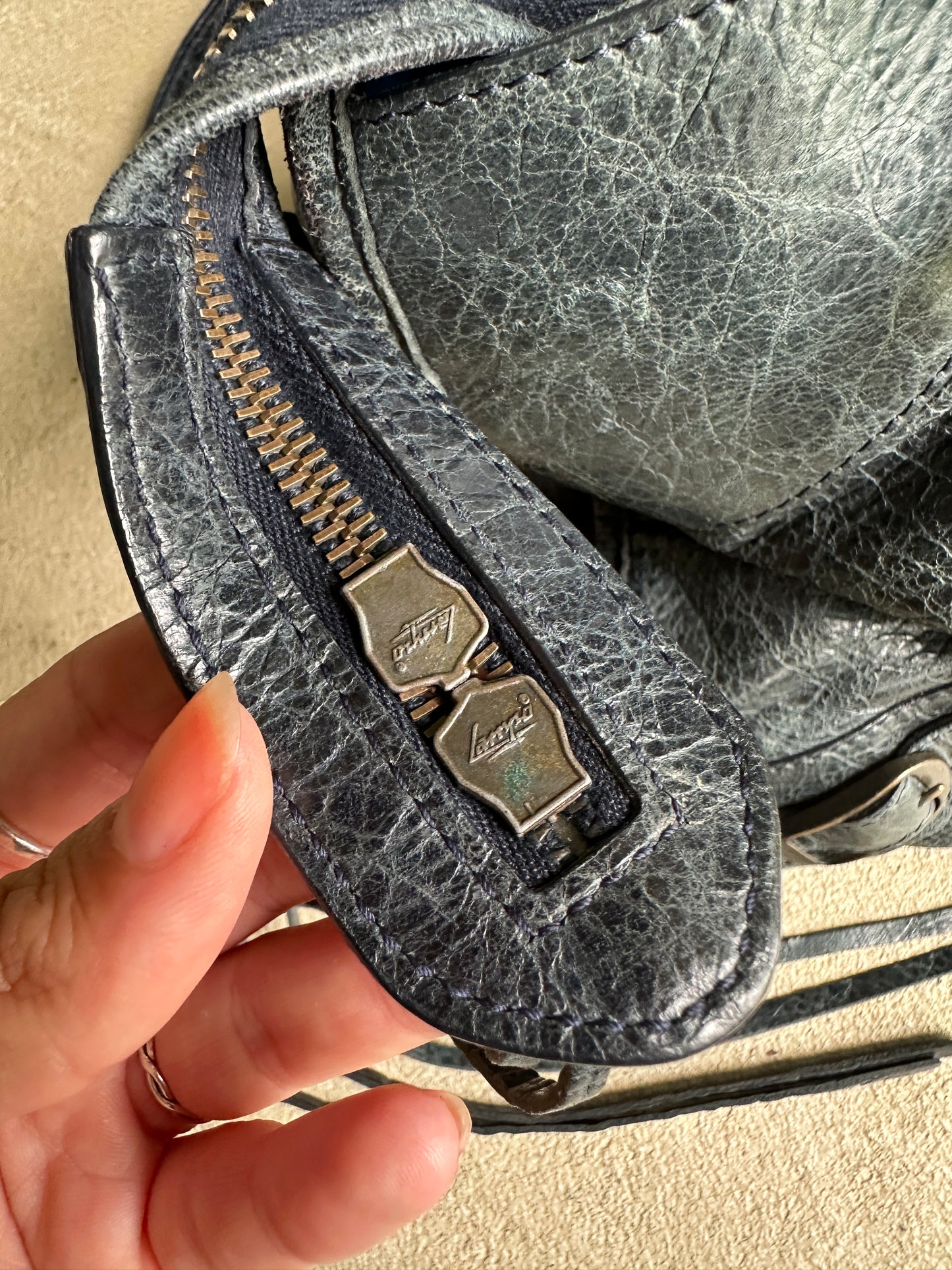 Vintage Balenciaga Dark Navy Part Time Bag