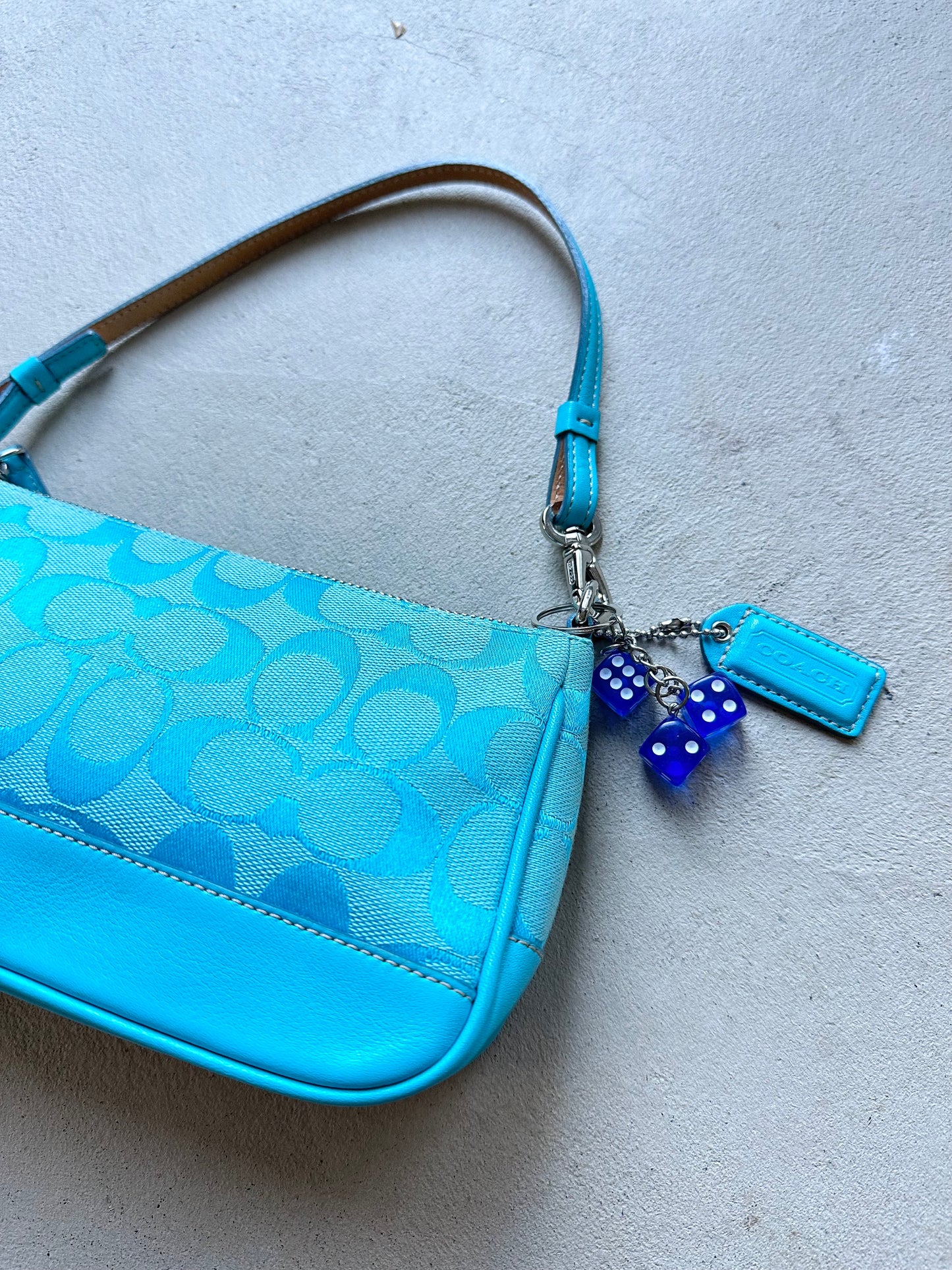 Blue Dice Charm