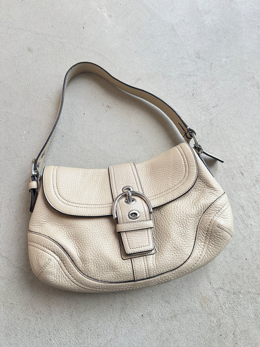Vintage Coach Beige Soho Shoulder Bag