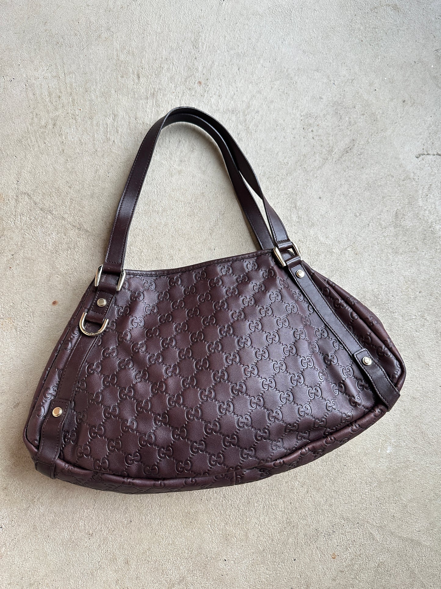 Gucci Brown Leather Abbey Shoulder Bag