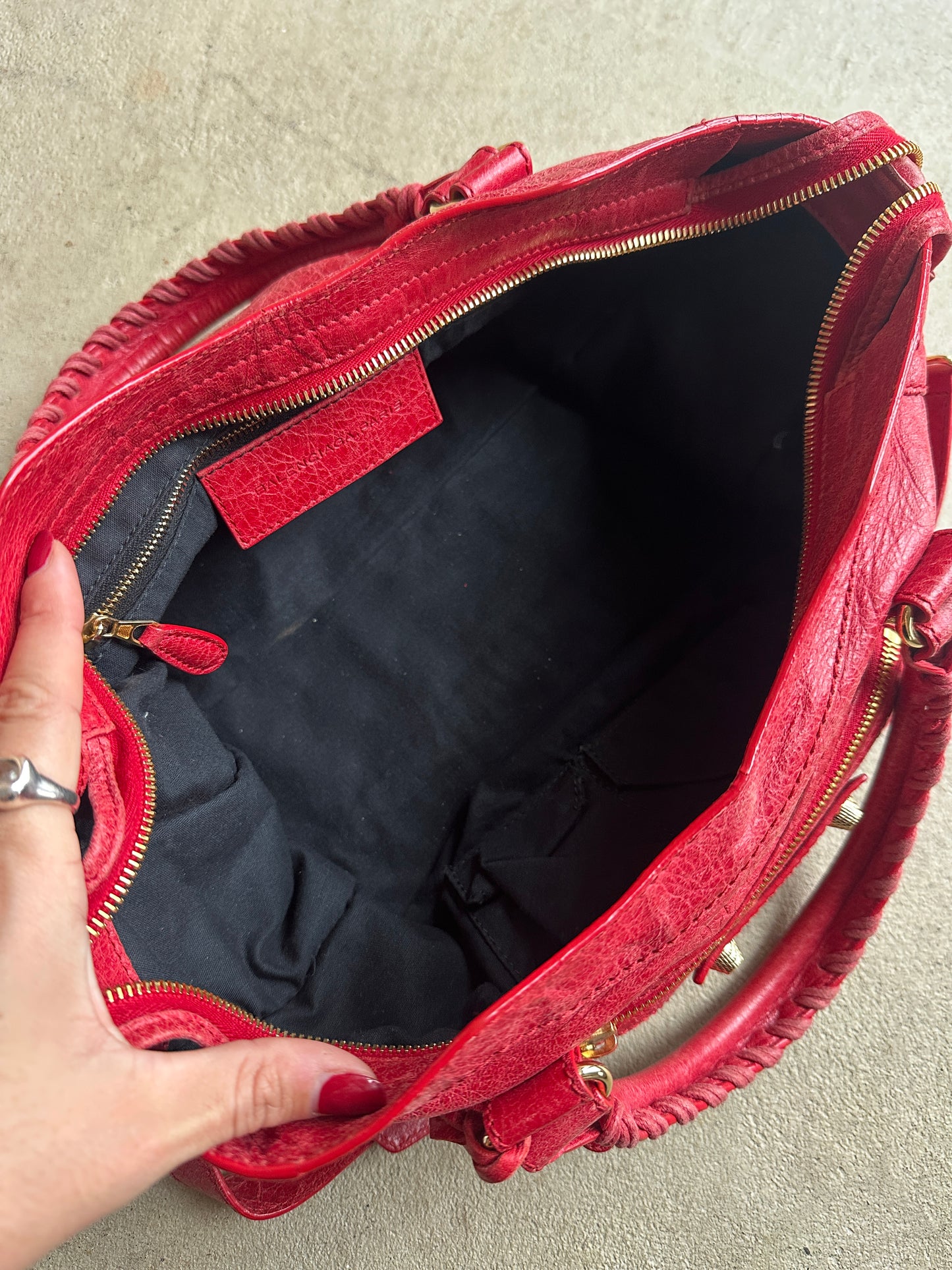 Vintage Red Balenciaga City Bag