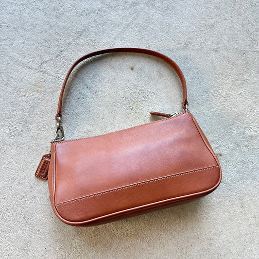 Vintage Y2K Coach Demi Brown Leather Shoulder Bag