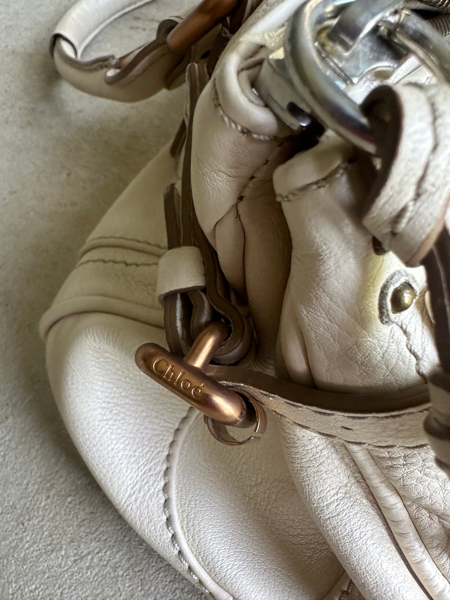 Vintage White/Cream Chloé Paddington Shoulder Bag