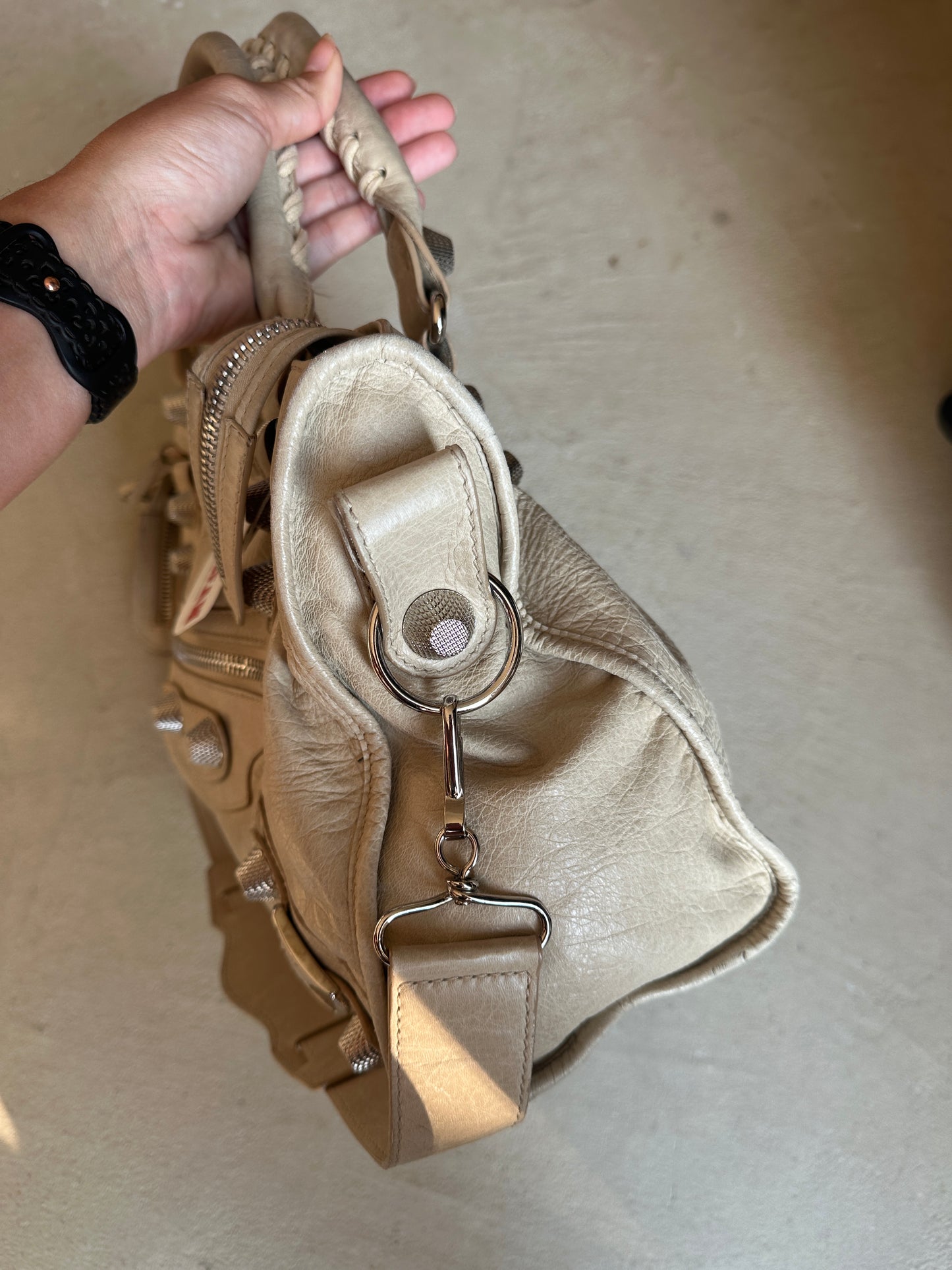 Vintage Cream Balenciaga City Bag