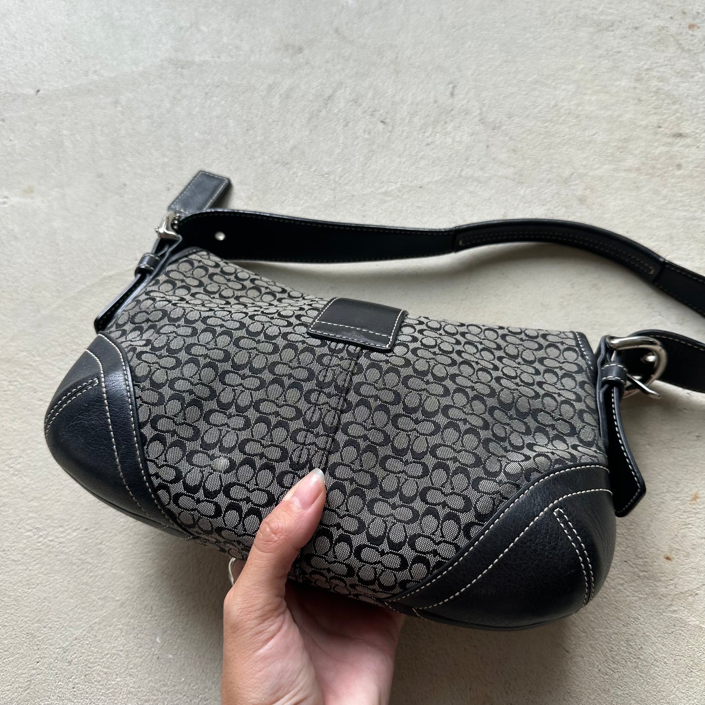 Vintage Y2K Coach Black Mini Soho Shoulder Bag