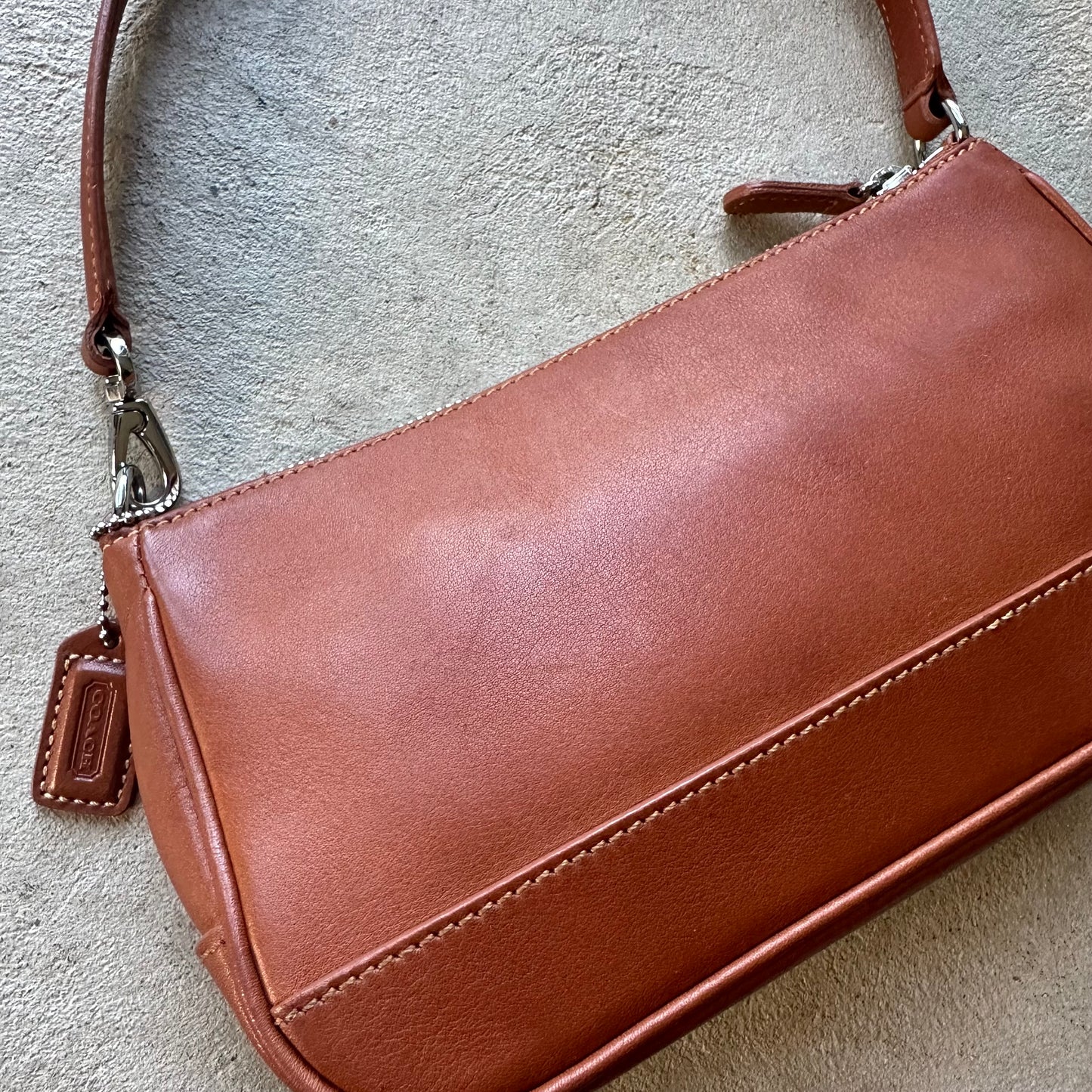 Vintage Y2K Coach Demi Brown Leather Shoulder Bag