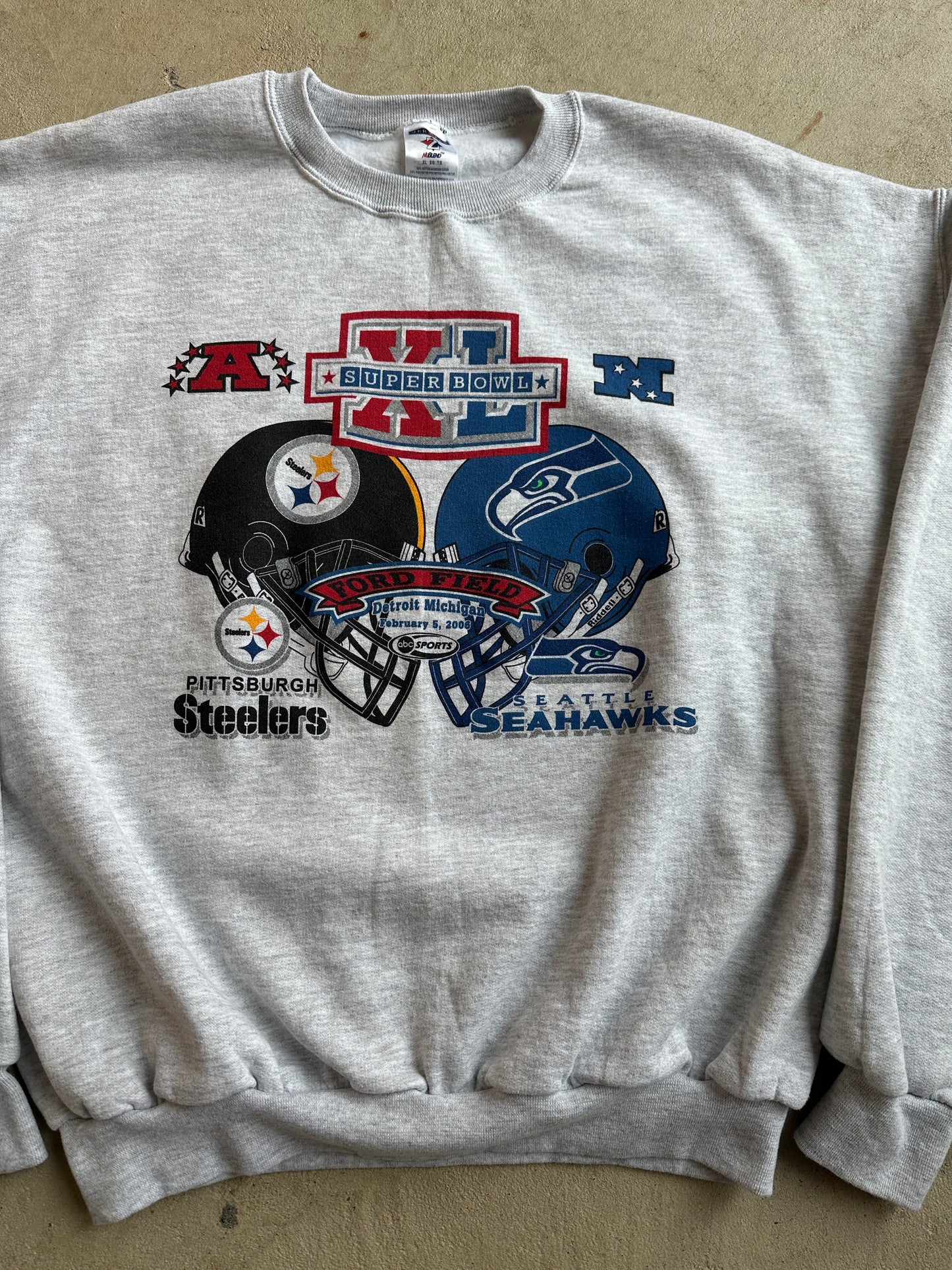 Steelers and Seahawk's Superbowl Crewneck - XL