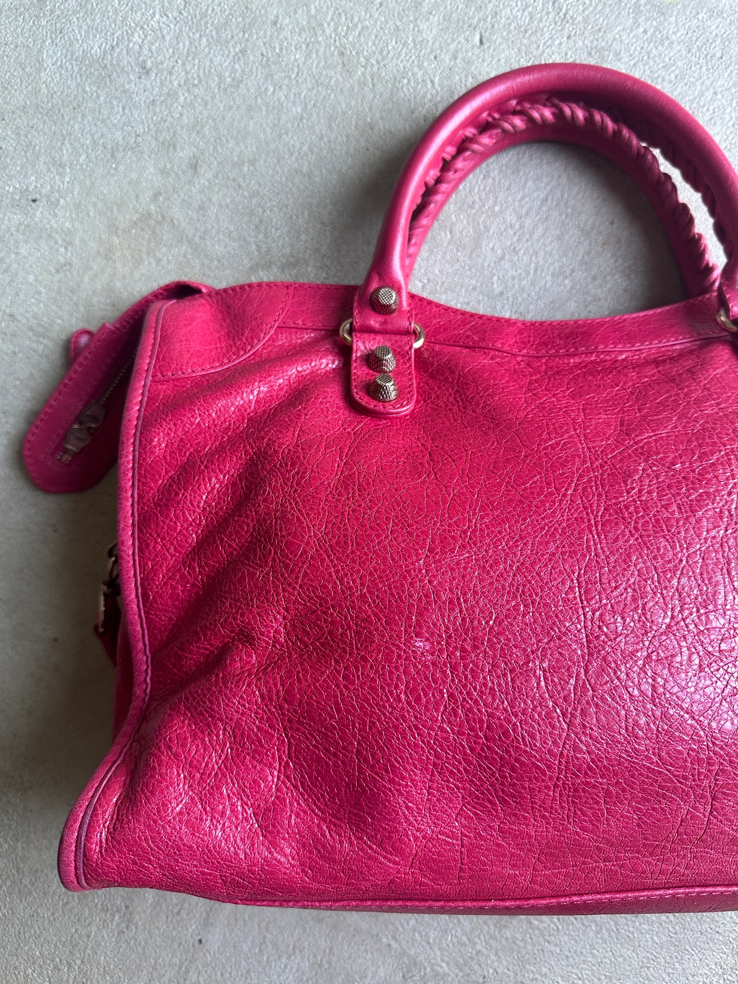 Vintage Watermelon Pink Balenciaga City Bag