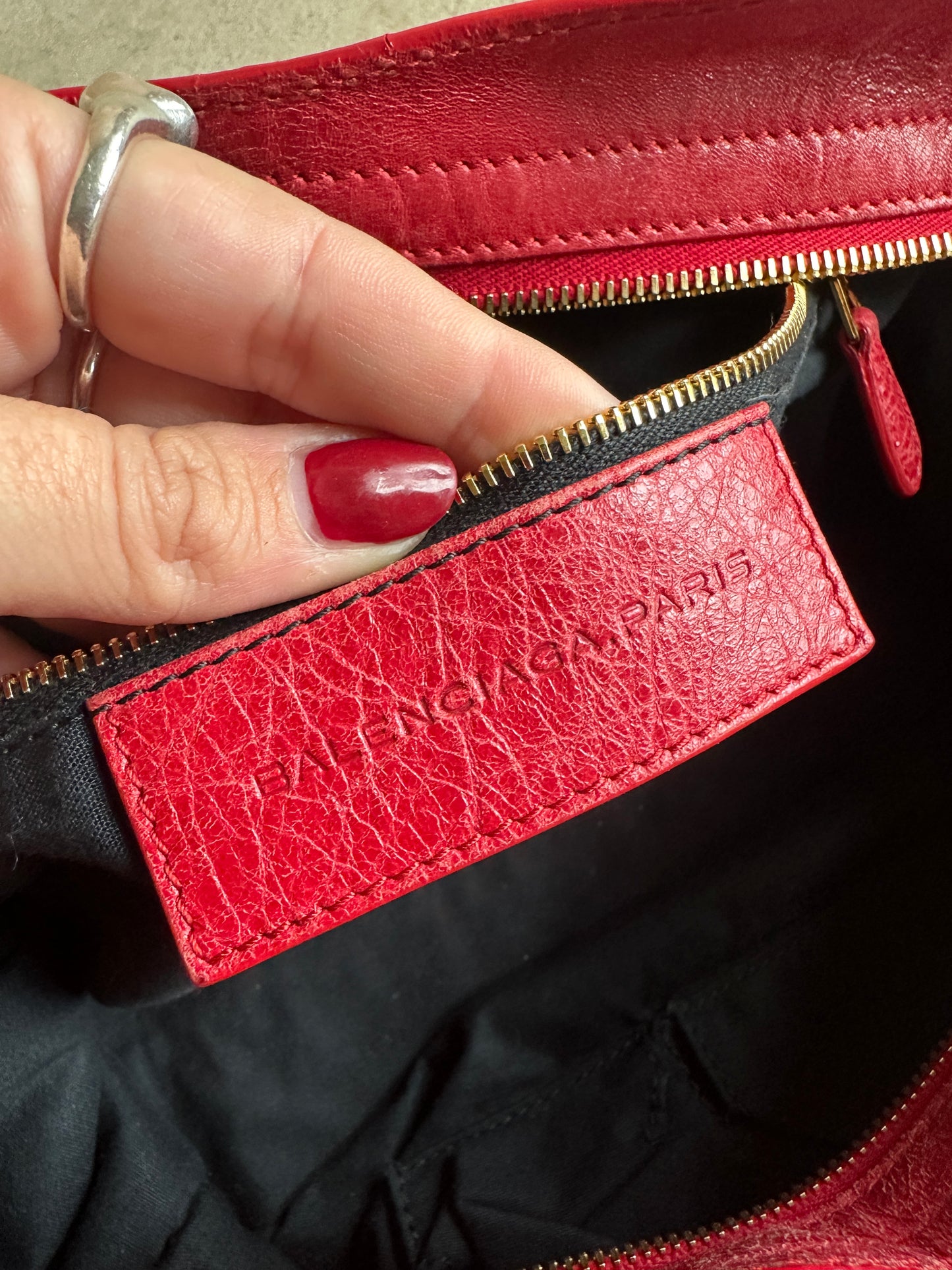 Vintage Red Balenciaga City Bag