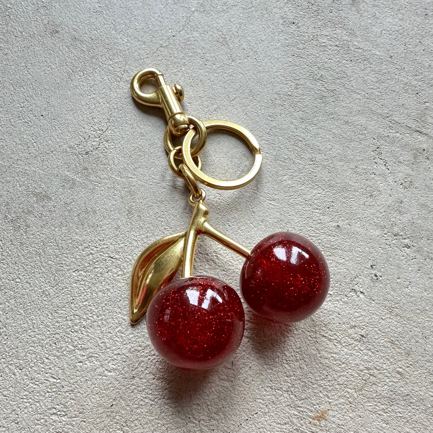 Red/Gold Cherry Charm