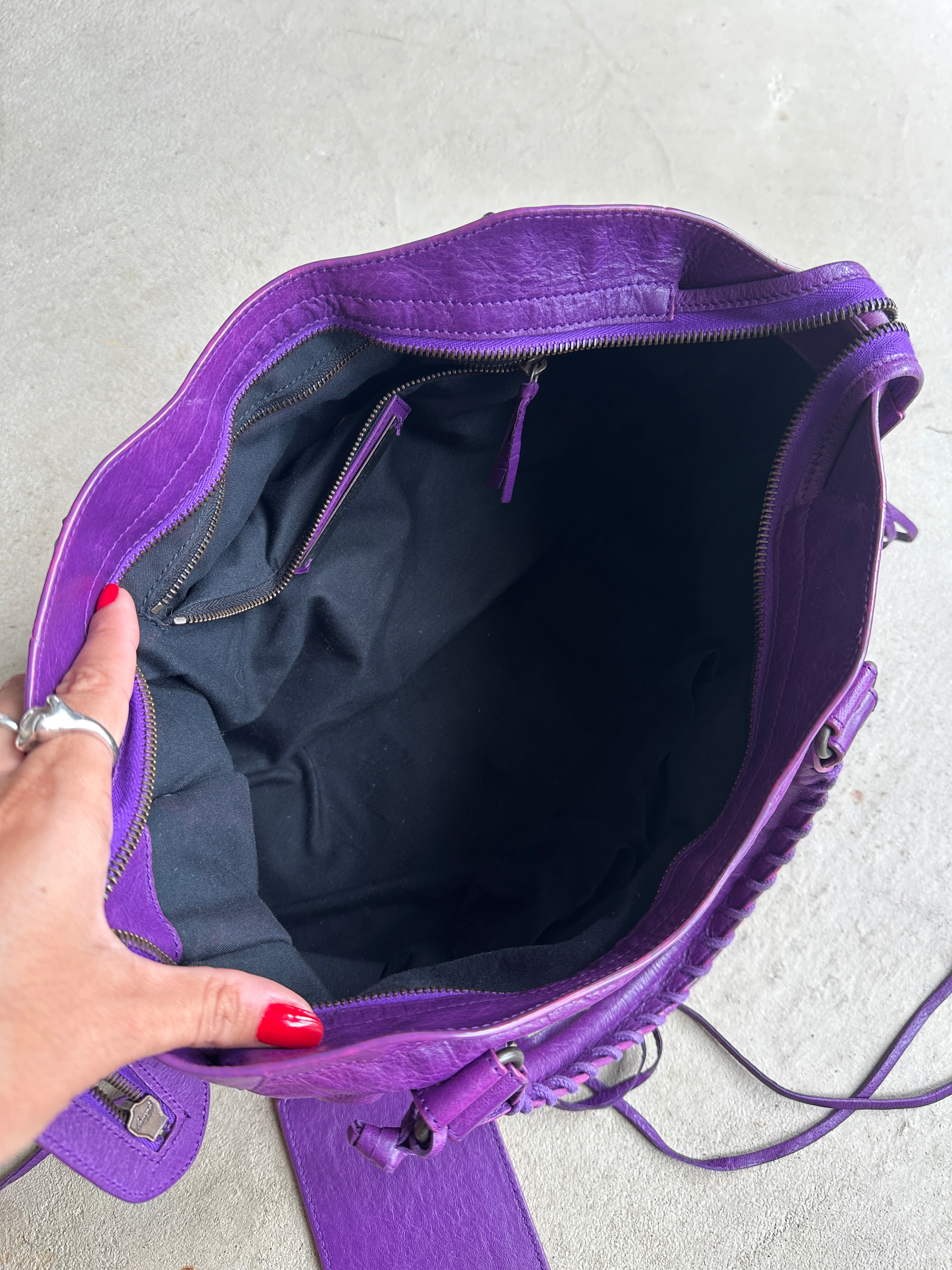 Vintage Violet Purple Balenciaga City Bag – On Seam