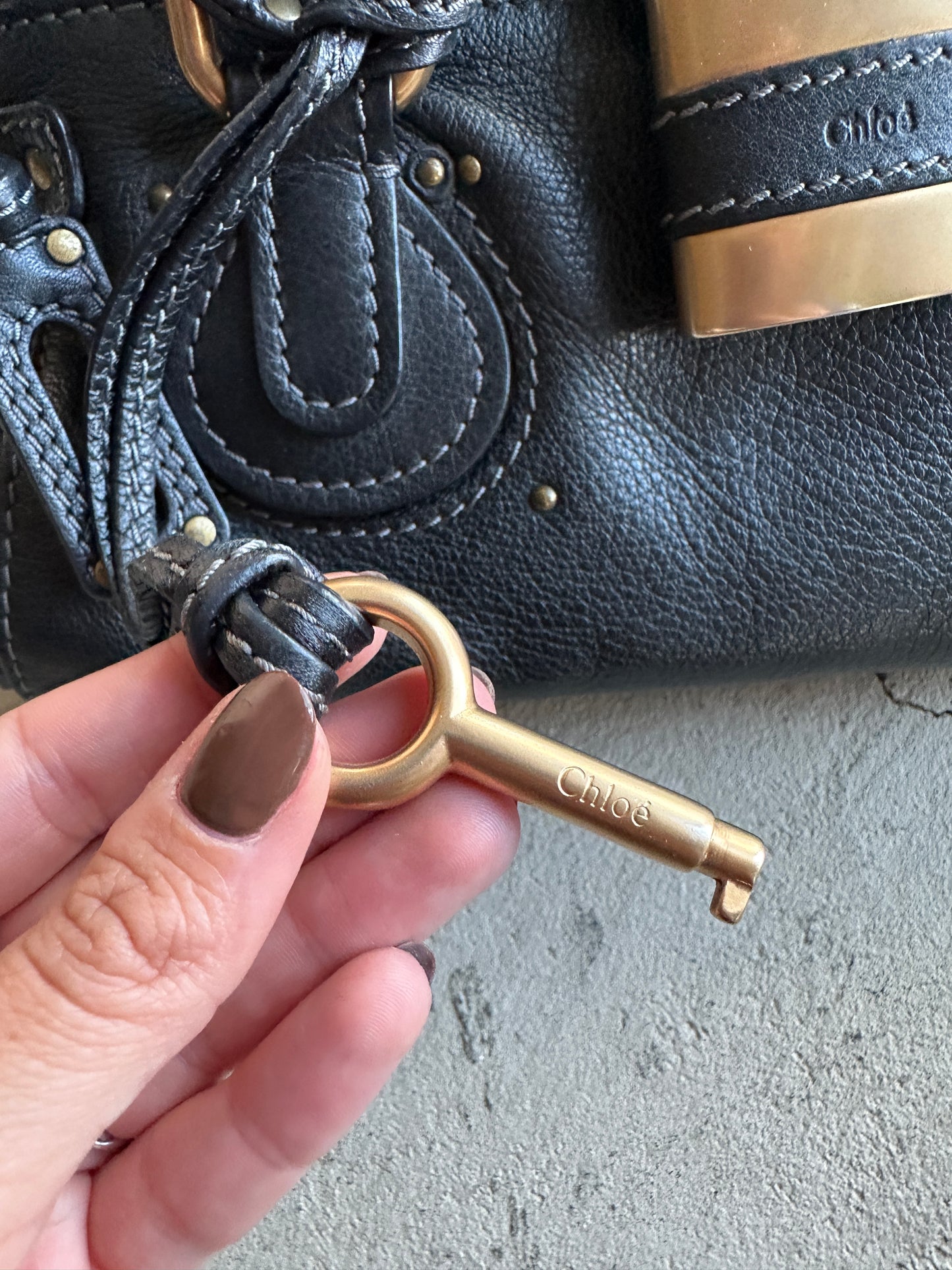 Vintage Black Chloé Paddington Shoulder Bag