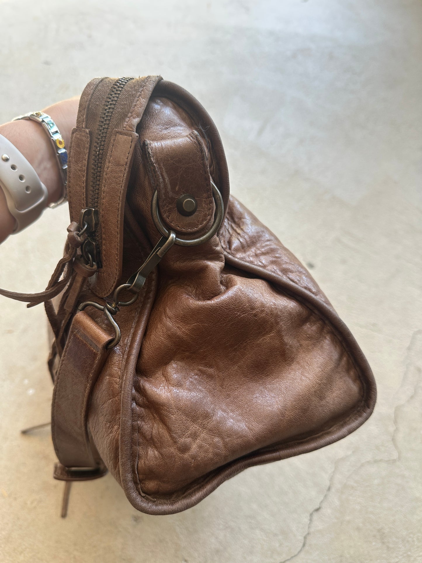 Vintage Brown/Tan Balenciaga City Bag