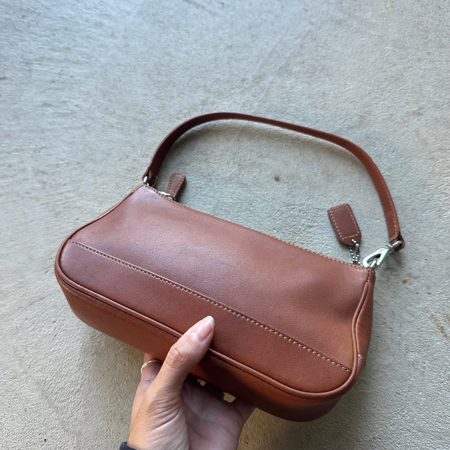 Vintage Y2K Coach Demi Brown Leather Shoulder Bag