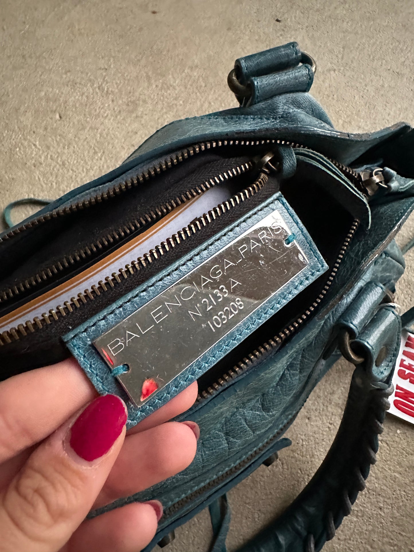 Vintage Balenciaga Blue First (Small City) Bag