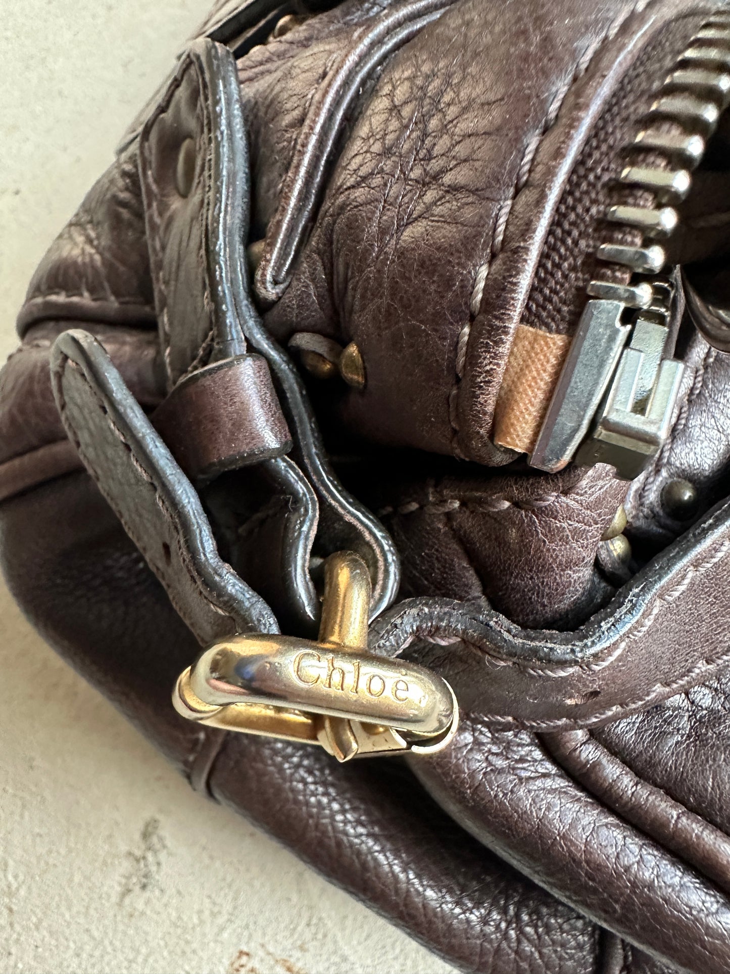 Vintage Dark Brown Chloé Paddington Shoulder Bag