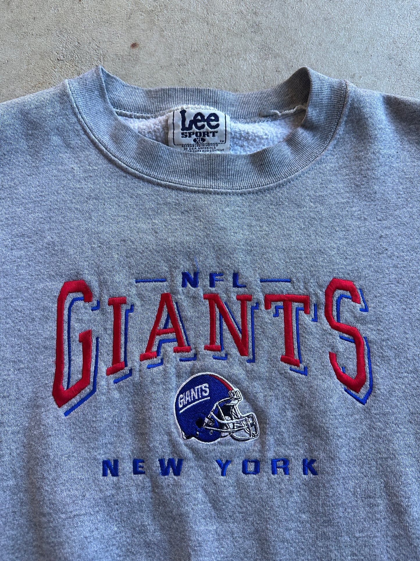 Vintage 90's Lee New York Giants Crewneck Sweatshirt - XL