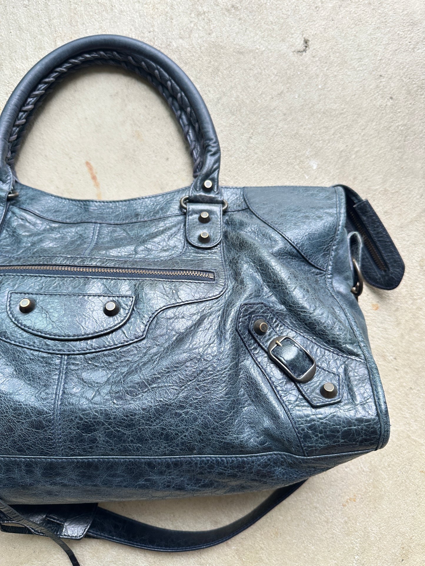 Vintage Balenciaga Dark Navy Part Time Bag