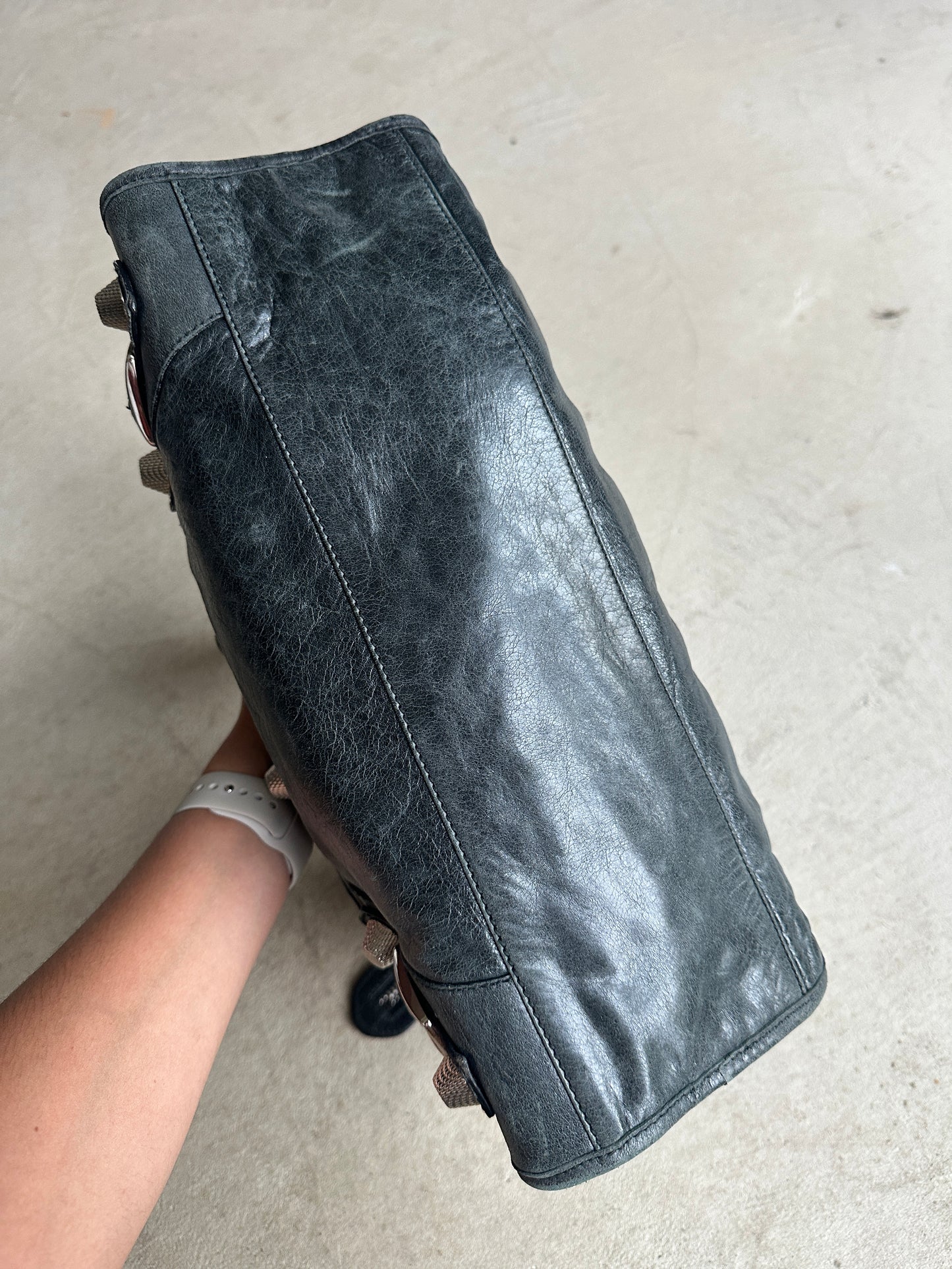 Vintage Faded Black Balenciaga City Bag