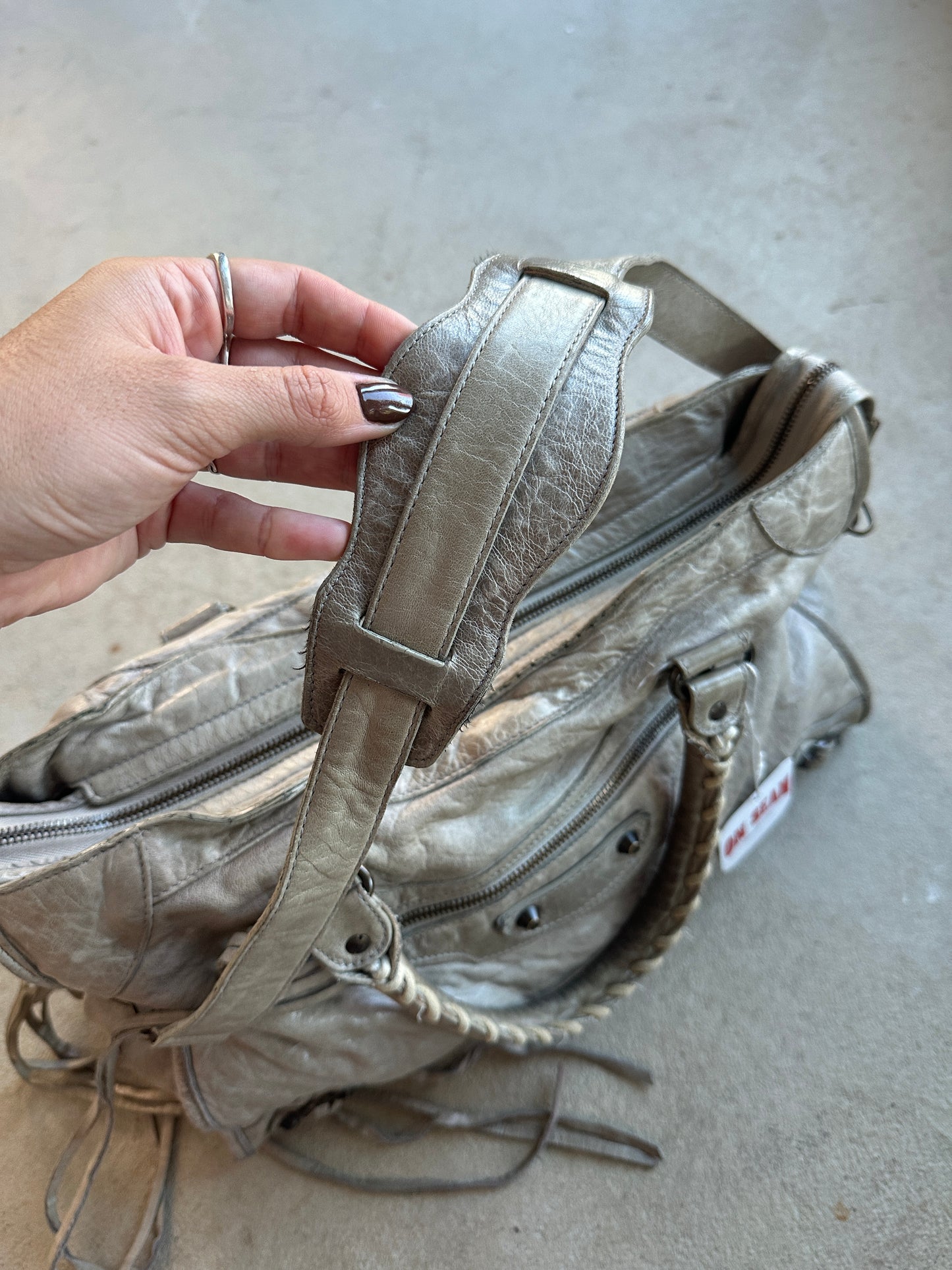 Vintage Grey Balenciaga City Bag