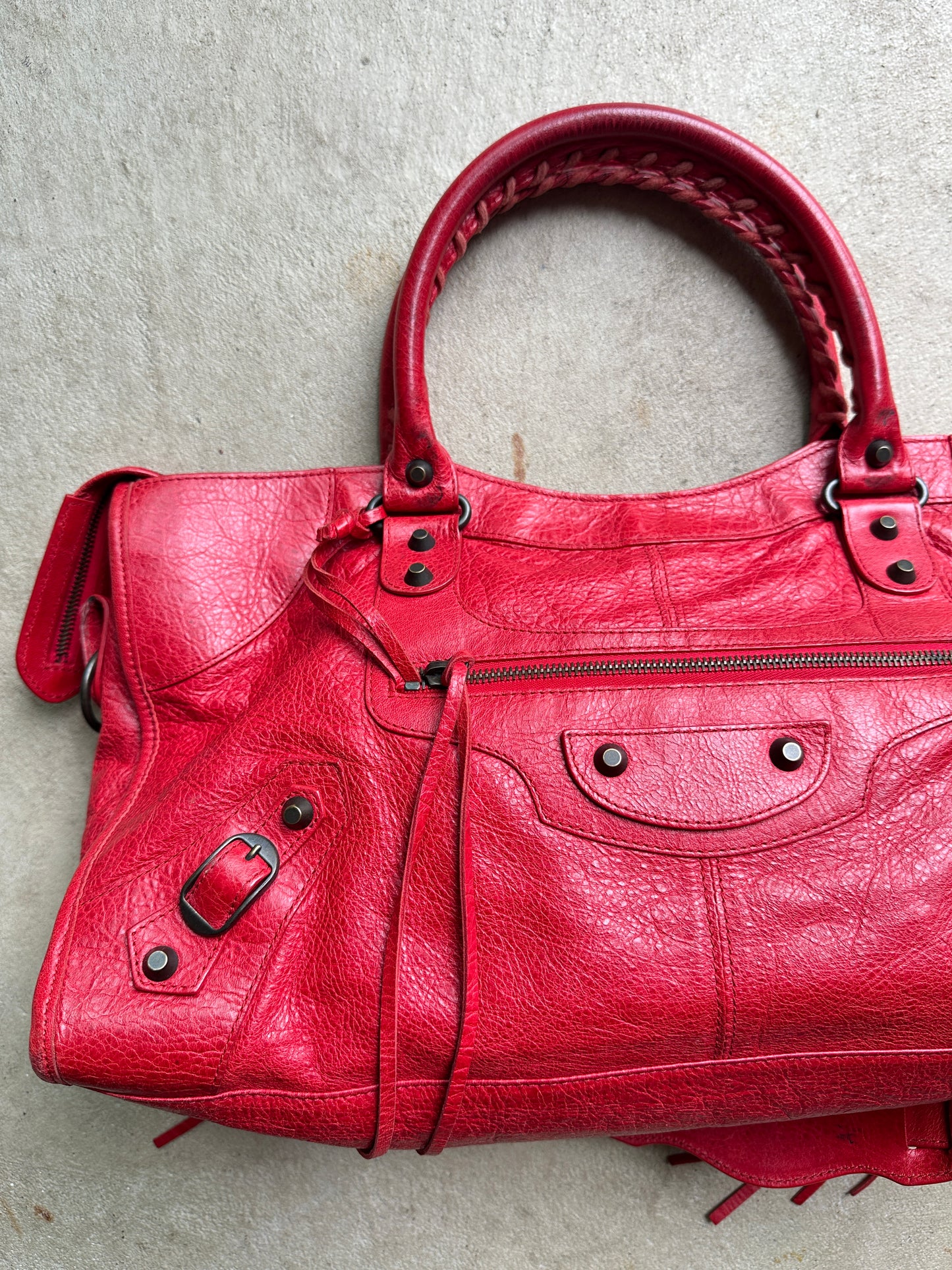 Vintage Balenciaga Red Part Time Bag