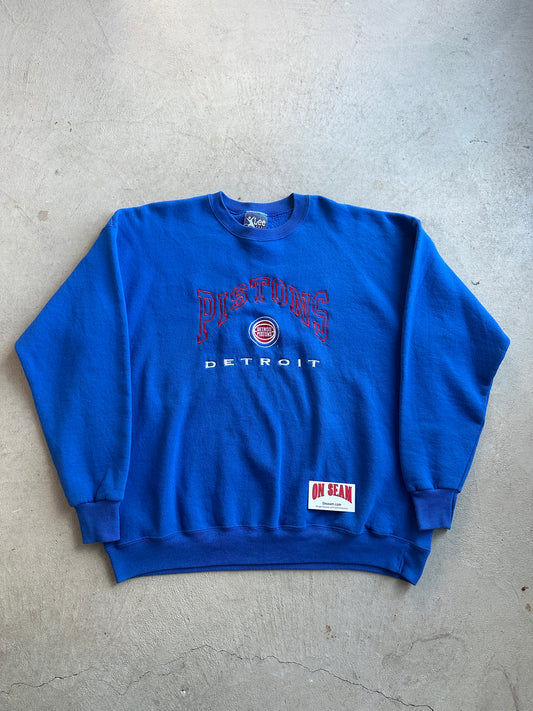 Vintage 90's Detroit Pistons Crewneck - XXL