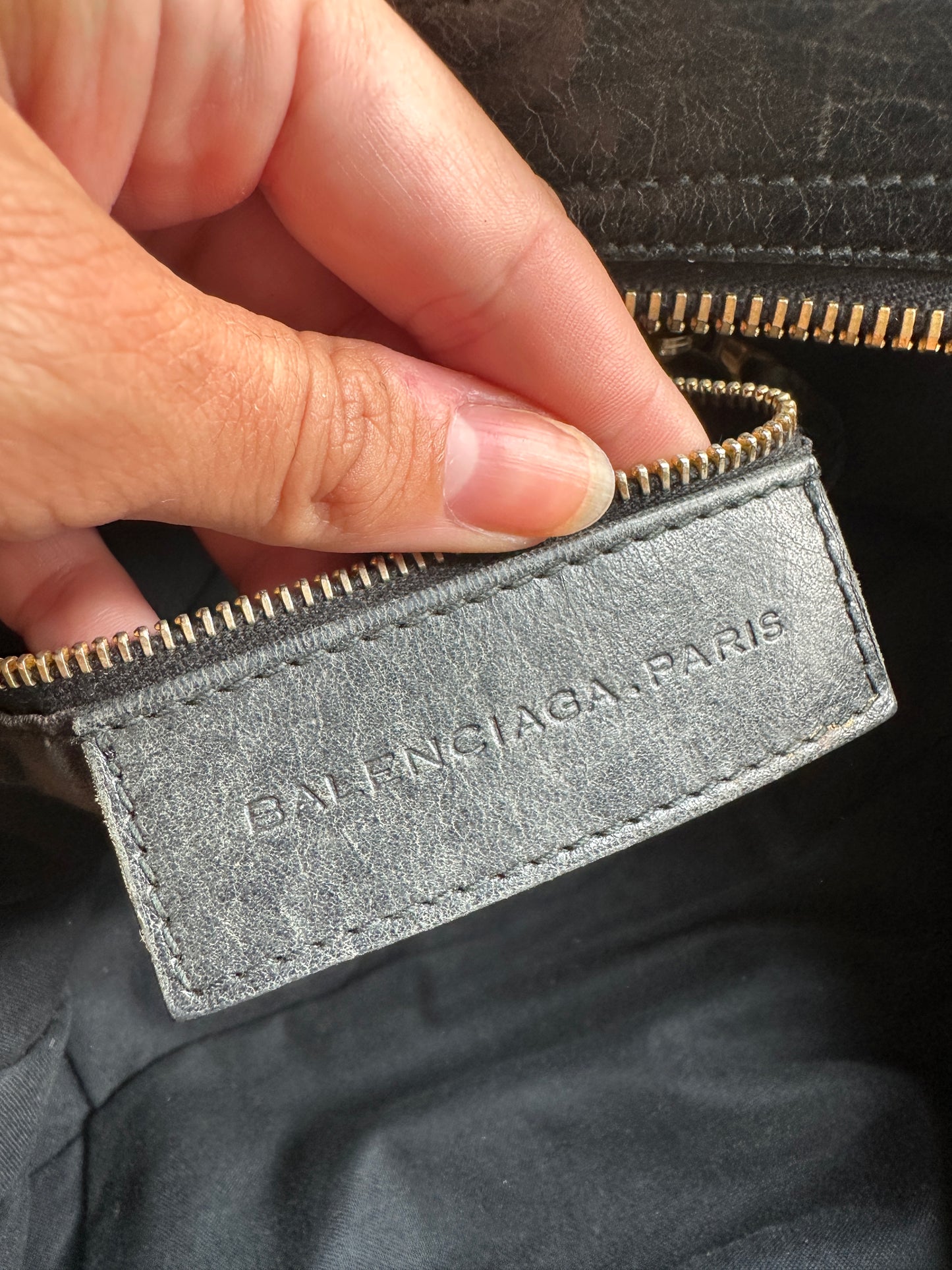 Vintage Black/Gold Balenciaga City Bag