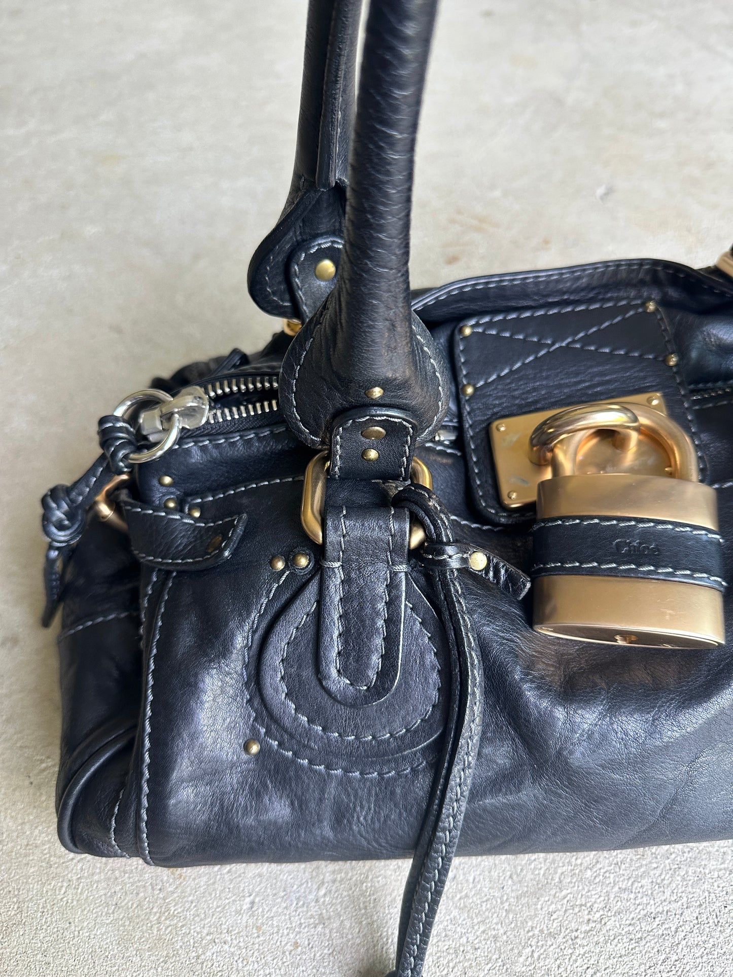 Vintage Black Chloé Paddington Shoulder Bag