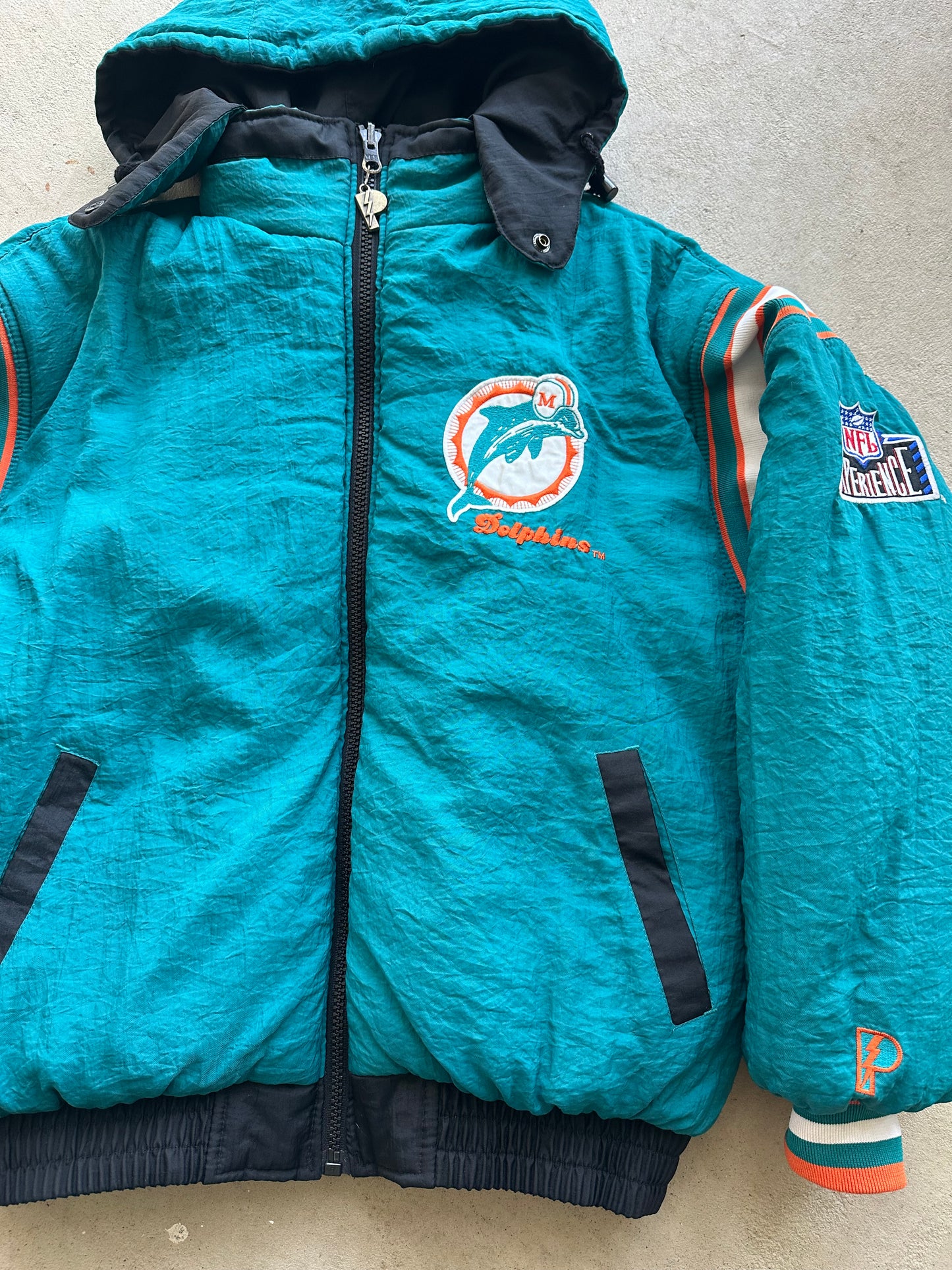 Vintage NFL Miami Dolphins Reversible Puffer Jacket - L