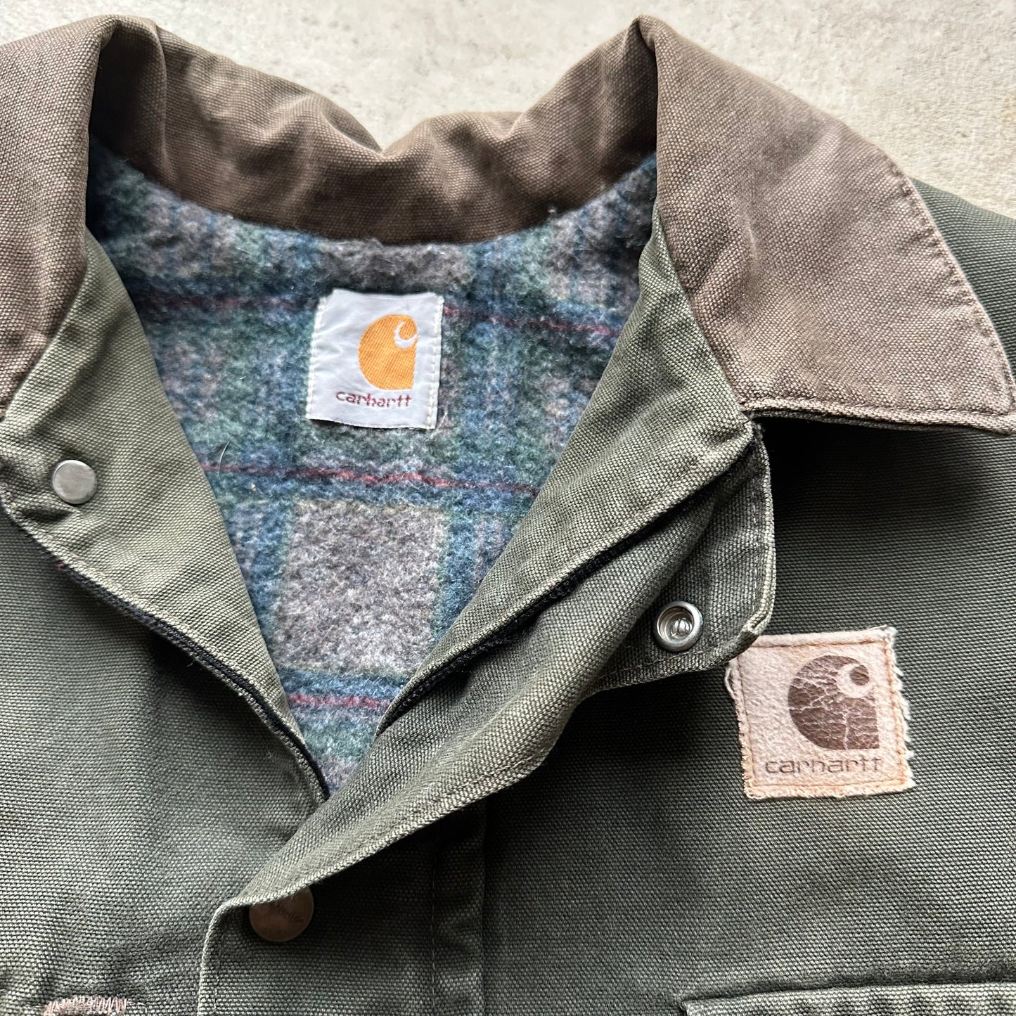 Vintage Carhartt Cropped Green Jacket