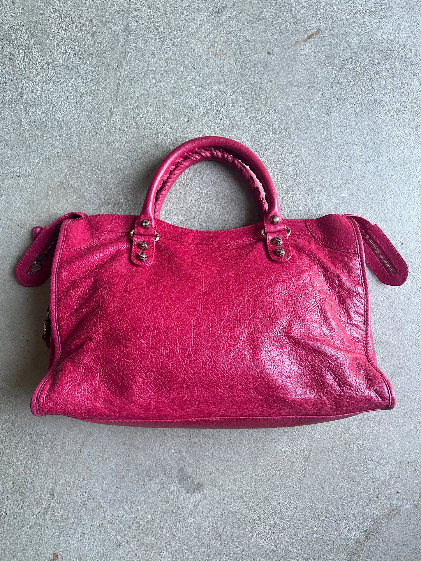 Vintage Watermelon Pink Balenciaga City Bag