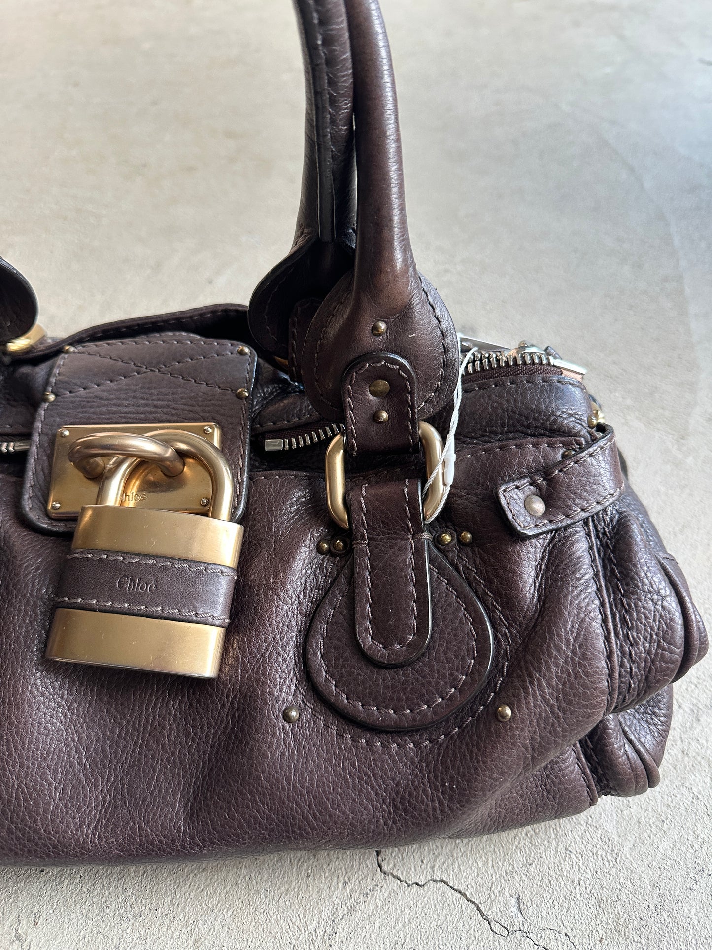 Vintage Dark Brown Chloé Paddington Shoulder Bag