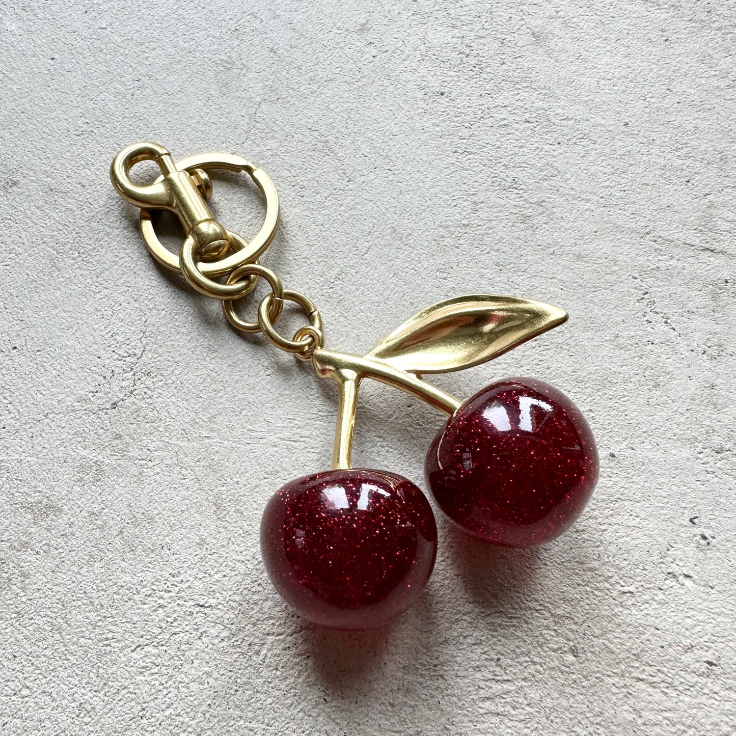 Red/Gold Cherry Charm