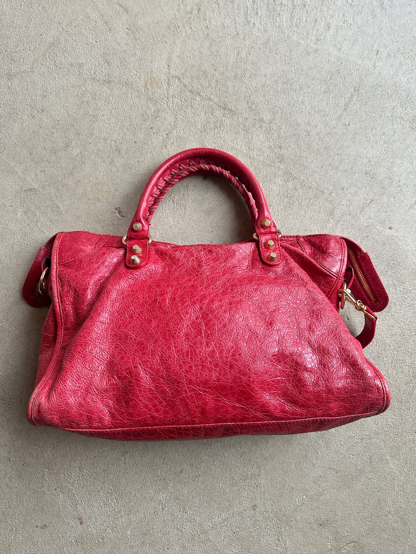 Vintage Red Balenciaga City Bag