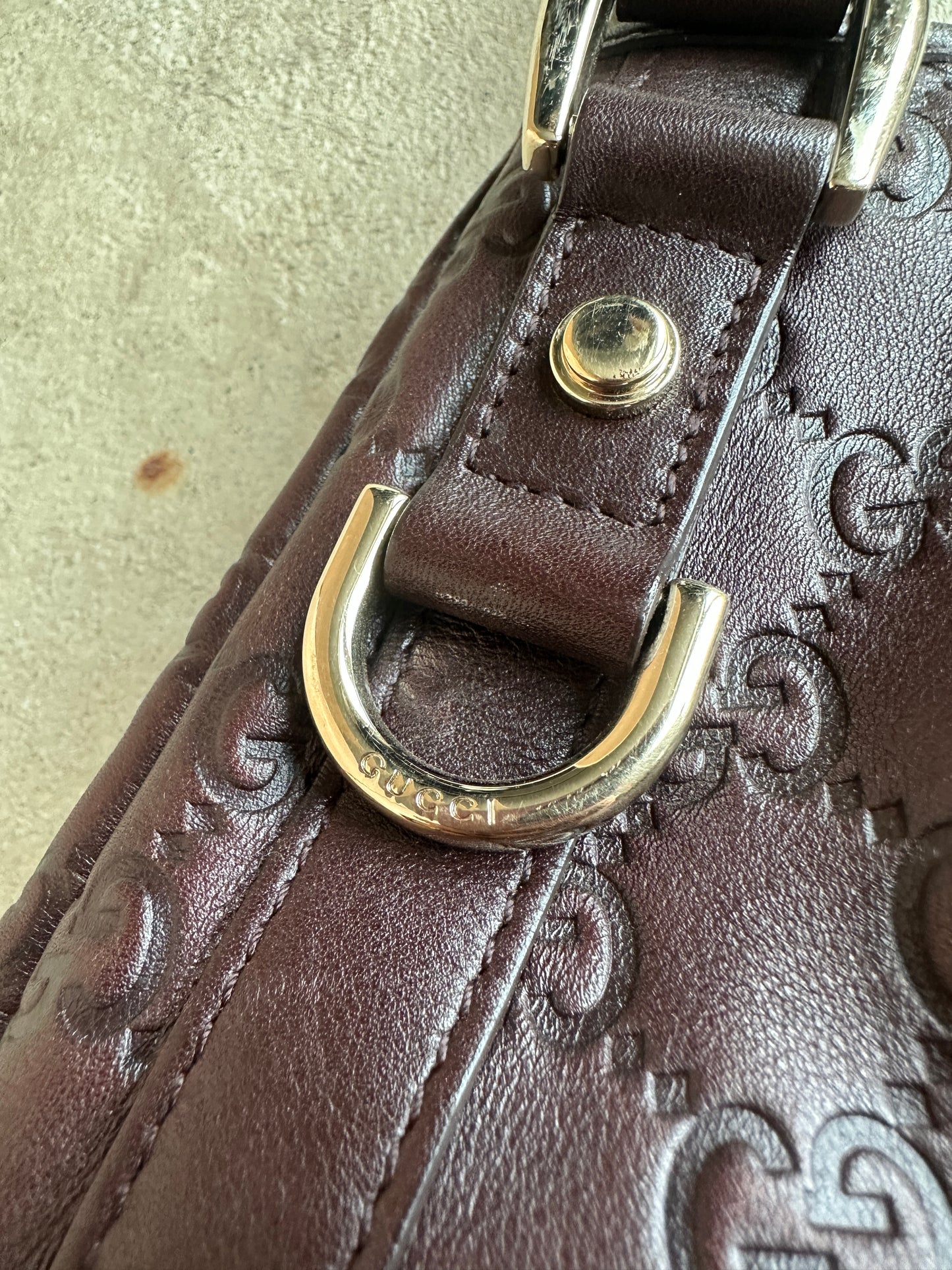 Gucci Brown Leather Abbey Shoulder Bag