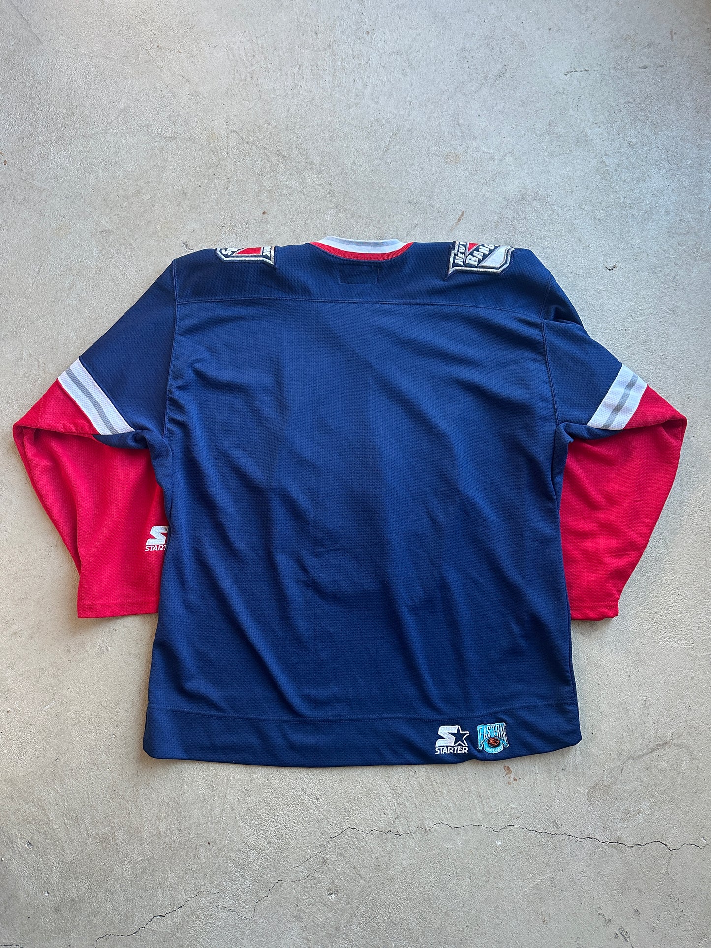 Vintage Starter New York Rangers Jersey Lady Liberty Eastern NHL Conference - L
