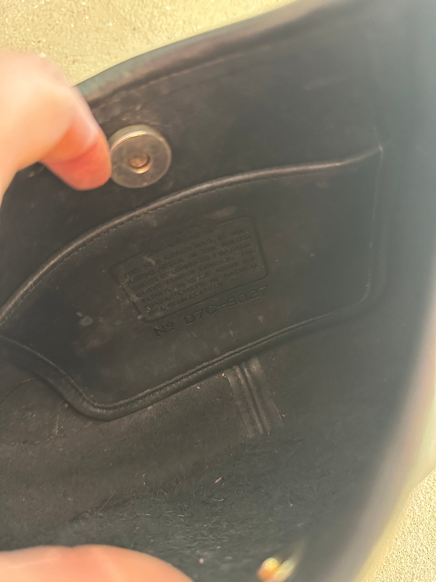 Vintage Coach Mini Ergo Black Shoulder Bag 9027