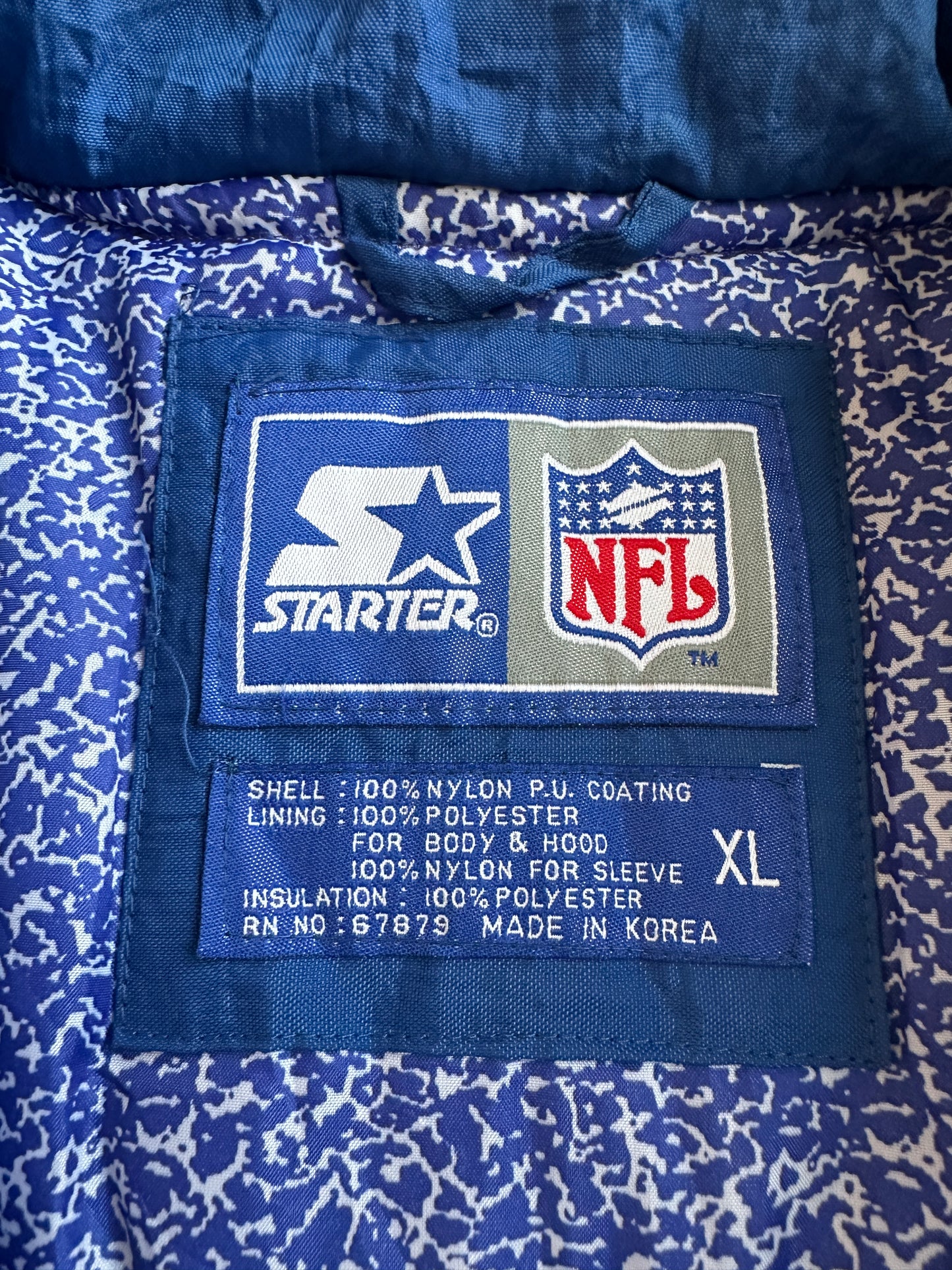 Vintage New York Giants Starter Puffer - XL