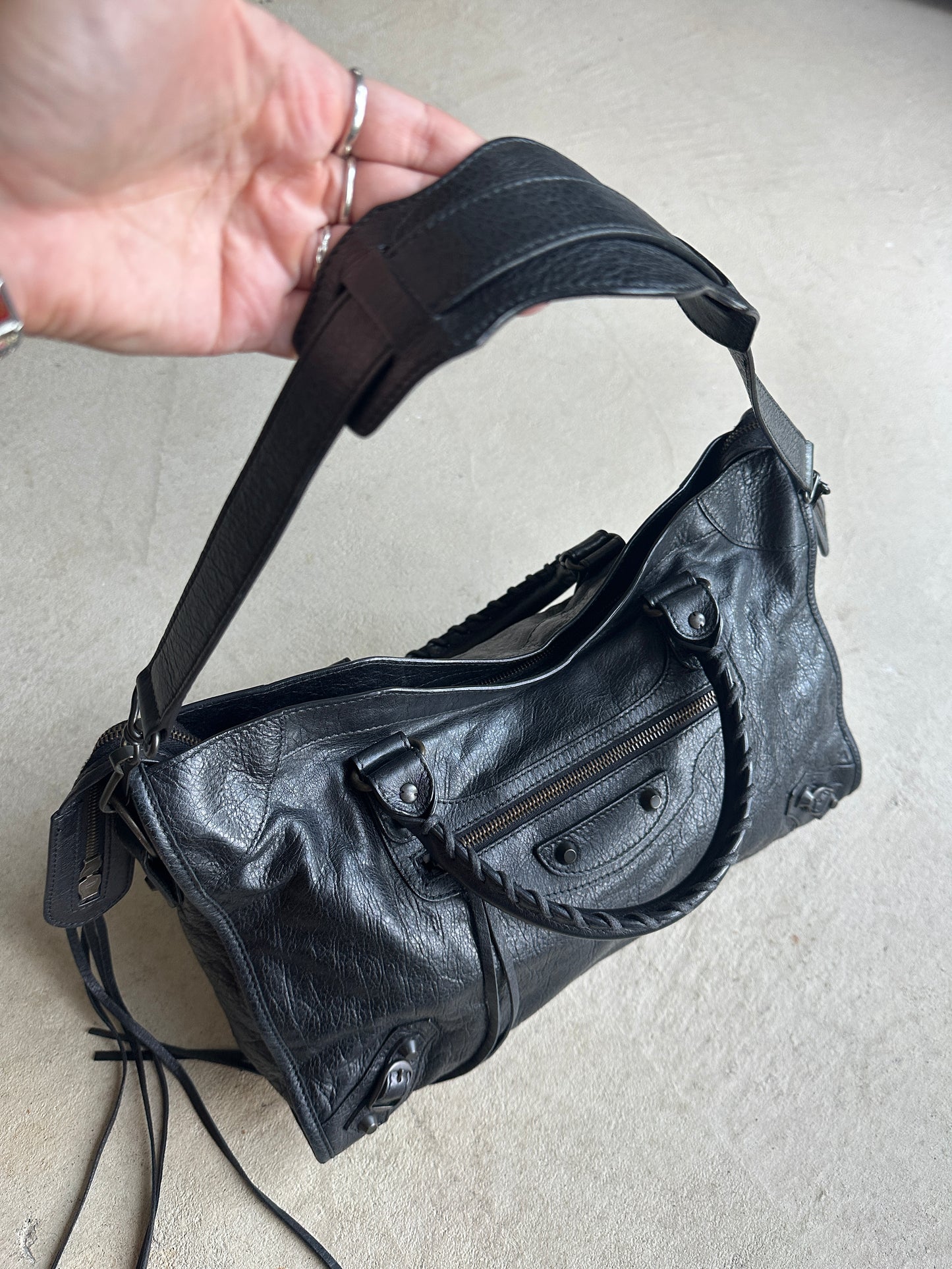 Vintage Black Balenciaga City Bag