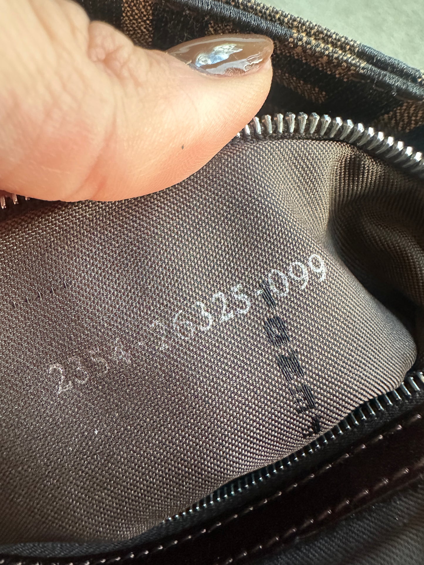 Vintage Fendi Brown Zucca Mama Baguette