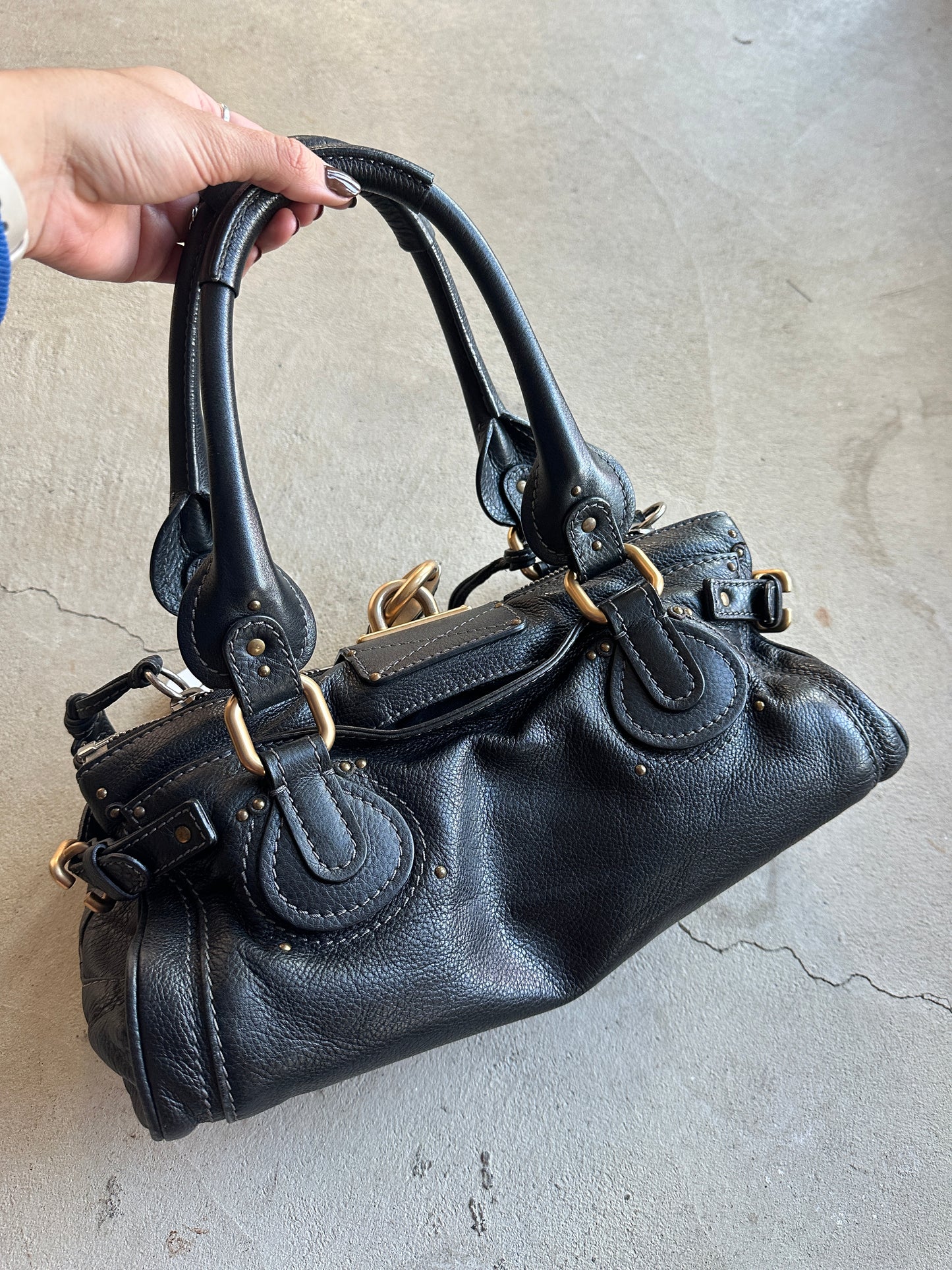 Vintage Black Chloé Paddington Shoulder Bag