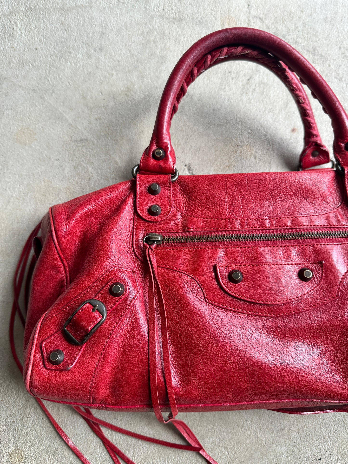 Vintage Balenciaga Red Twiggy Bag