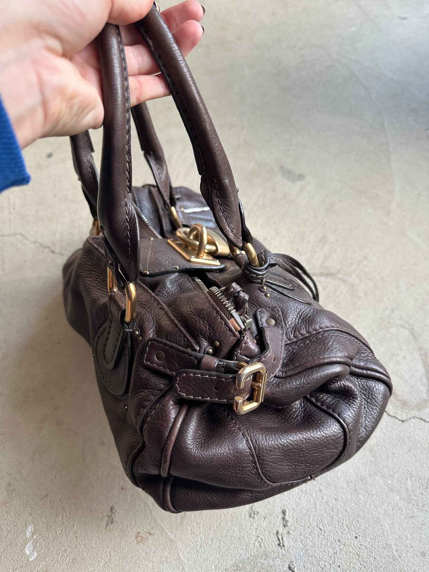 Vintage Dark Brown Chloé Paddington Shoulder Bag