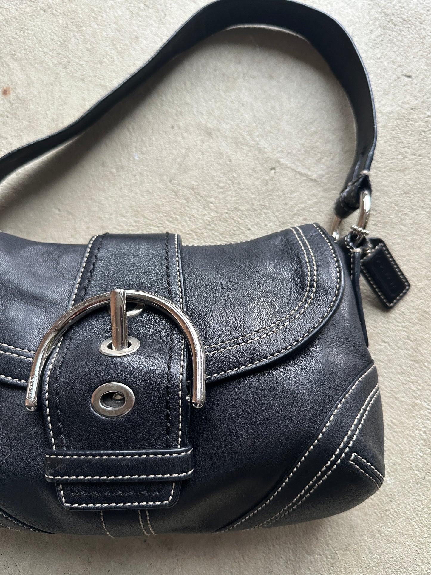 Vintage Coach Black Mini Soho Shoulder Bag
