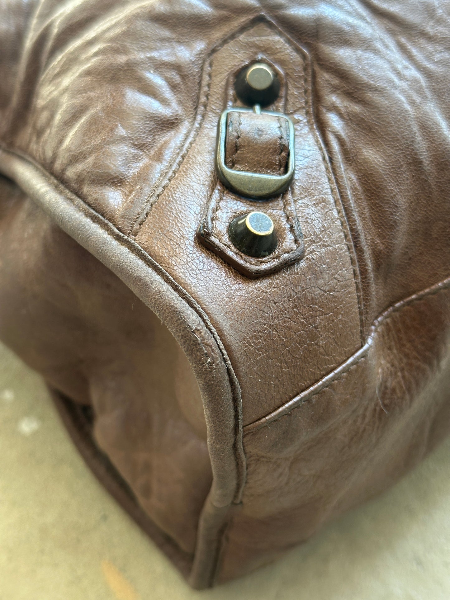 Vintage Brown/Tan Balenciaga City Bag