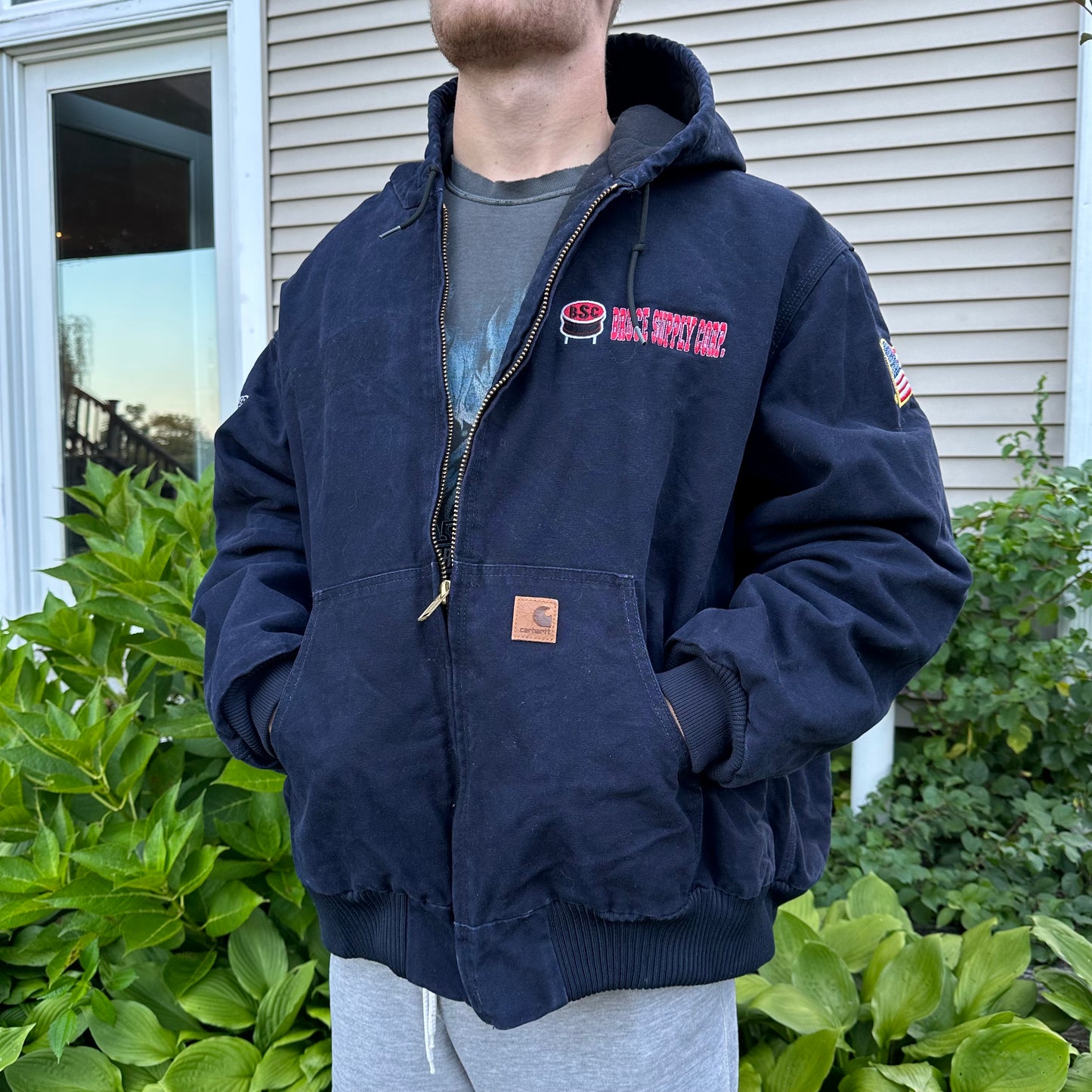 Vintage Navy Carhartt Work Jacket - XXL